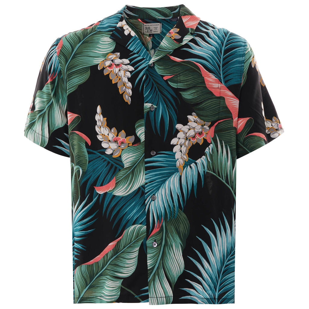 Reyn Spooner Royal Tahiti Rayon Camp Shirt - Black