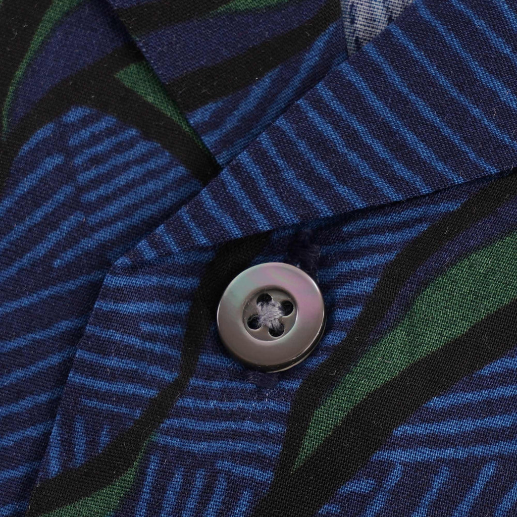 Reyn Spooner Whacky Pineapple Rayon Camp Shirt - Blue