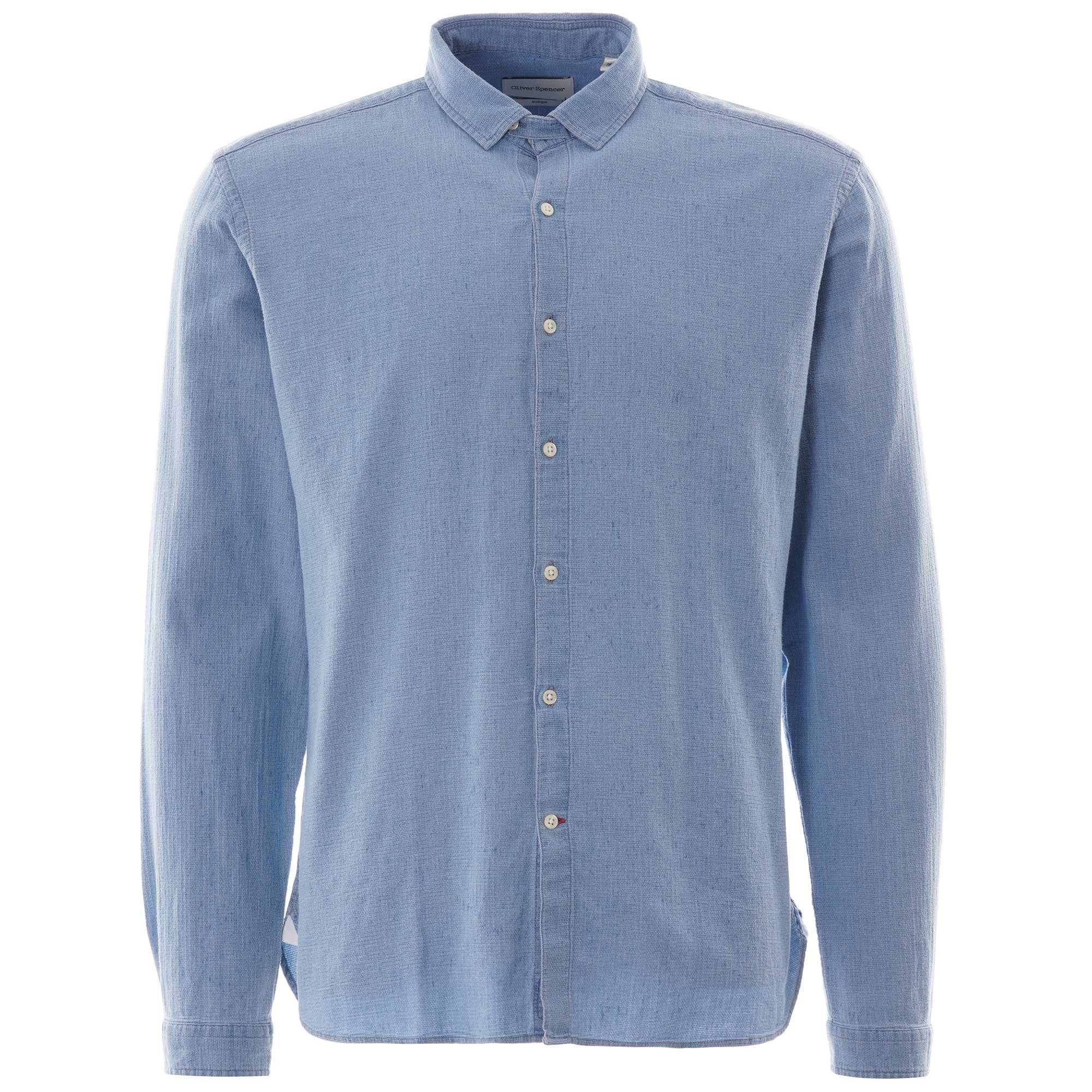 Oliver Spencer Clerkwell Tab Shirt Kildale - Indigo