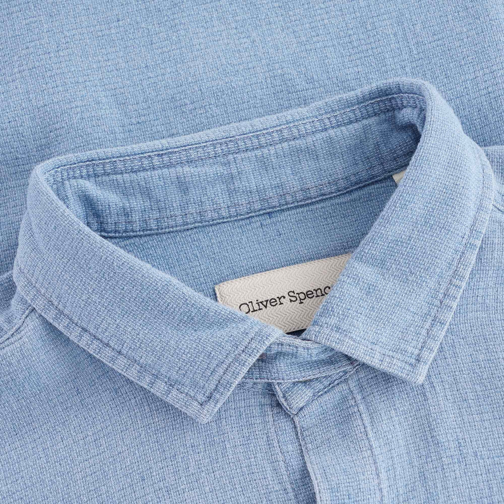 Oliver Spencer Clerkwell Tab Shirt Kildale - Indigo