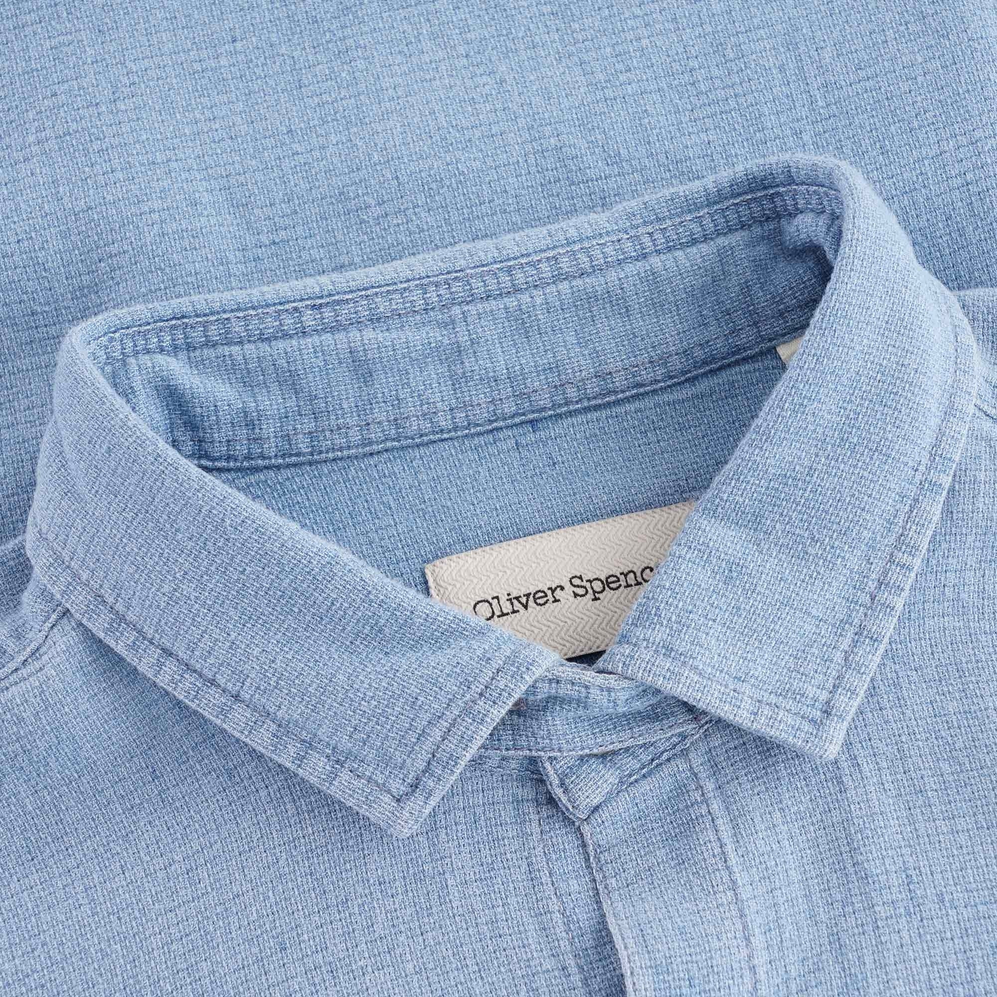 Oliver Spencer Clerkwell Tab Shirt Kildale - Indigo