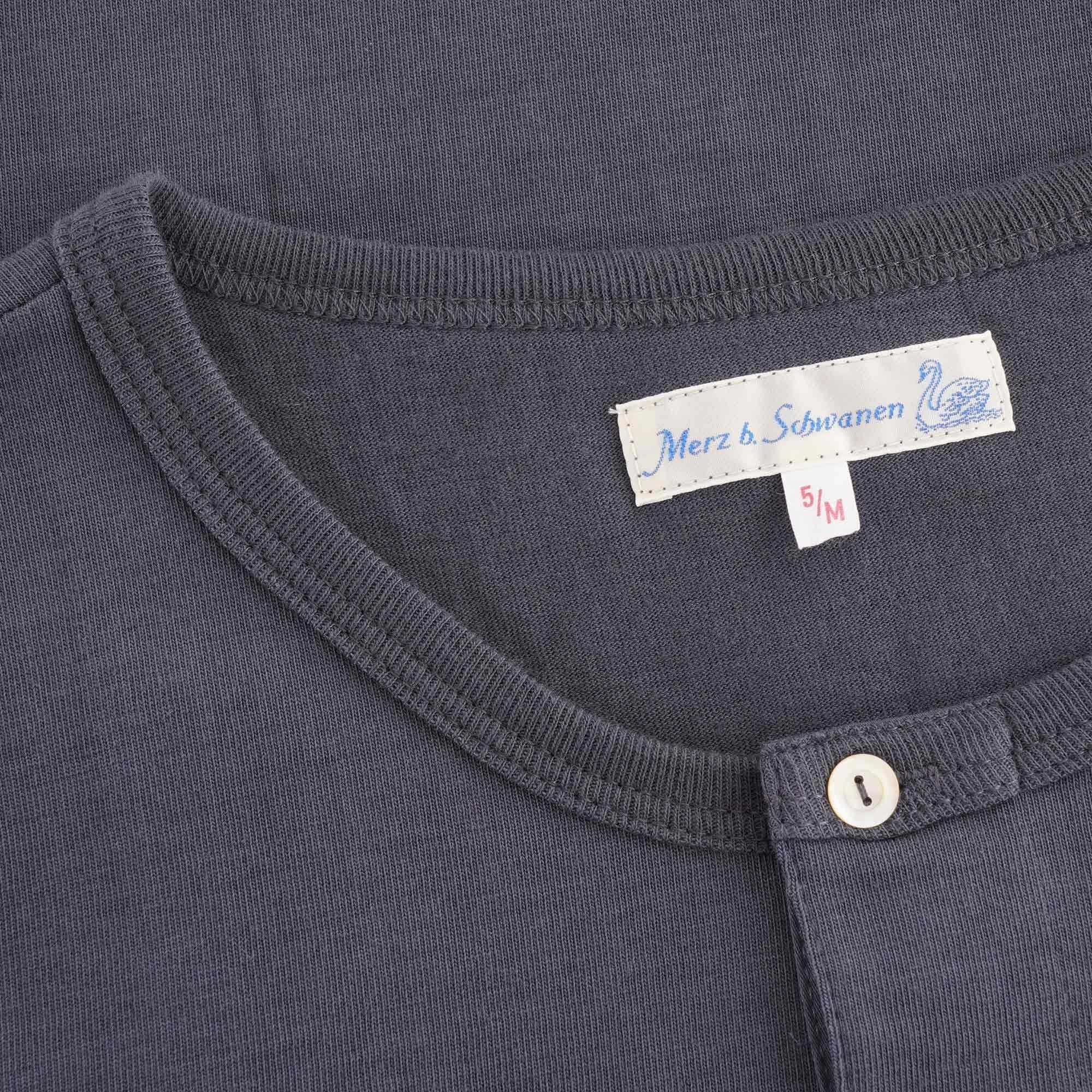 Merz b Schwanen Button Facing Shirt - Navy