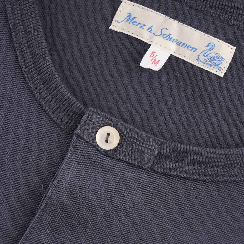 Merz b Schwanen Button Facing Shirt - Navy
