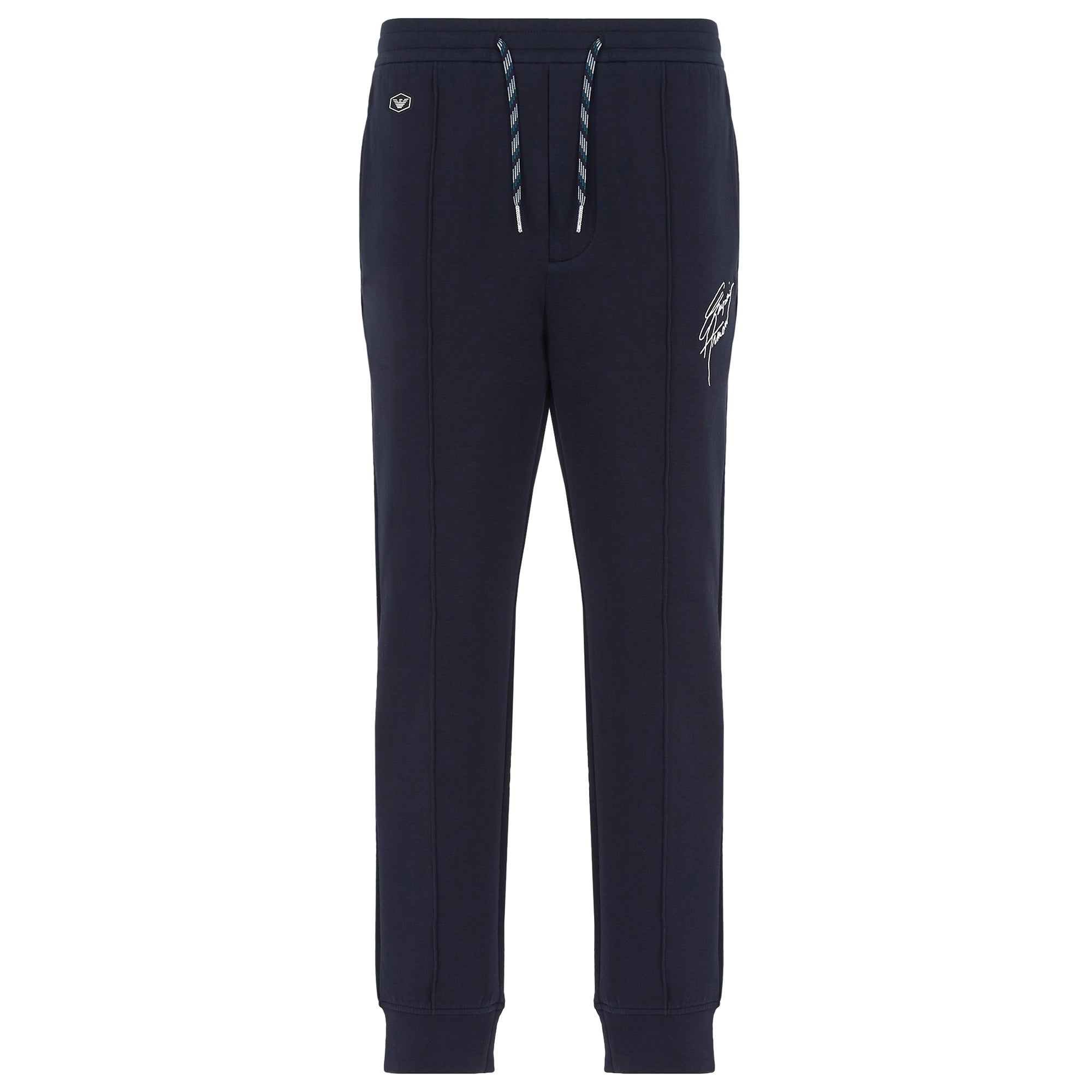 Emporio Armani Script Logo Track Pants - Navy