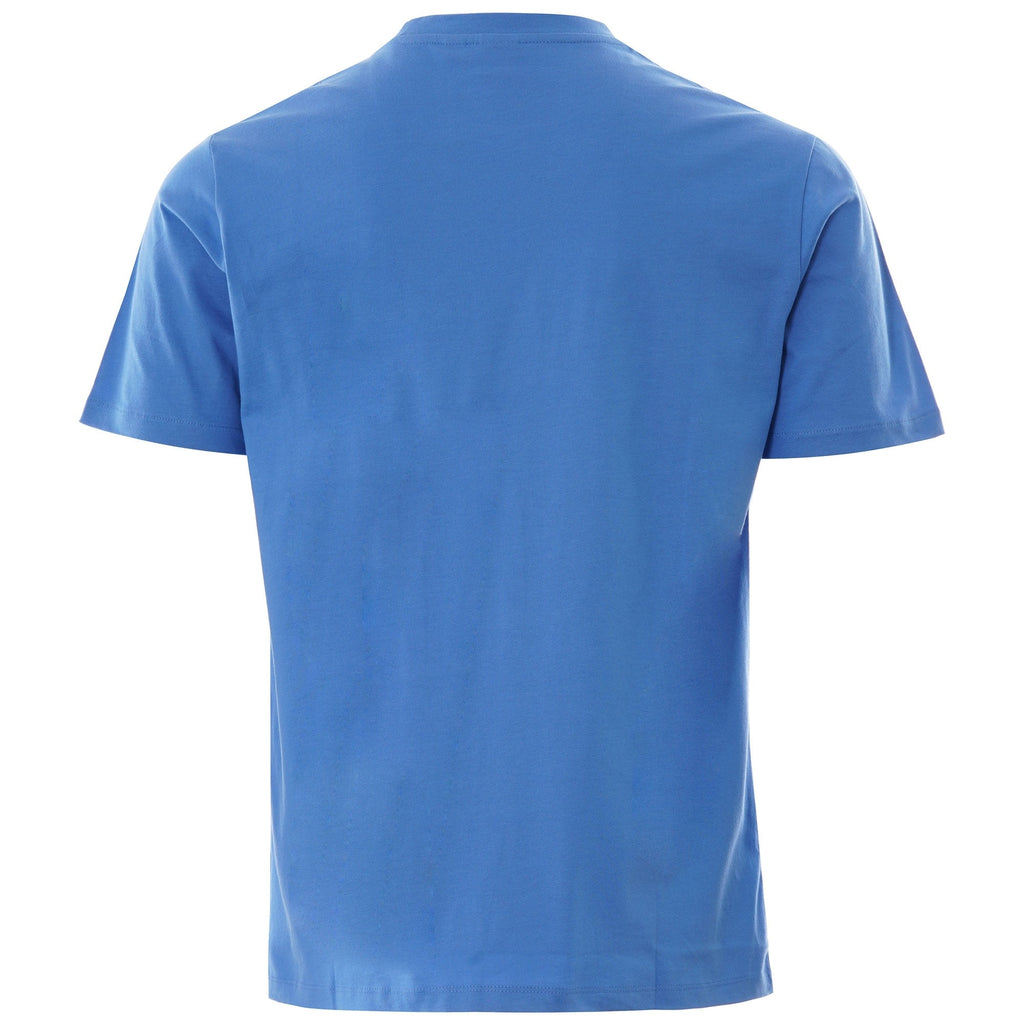 Rear view of the blue Sergio Tacchini New Young Line t-shirt.