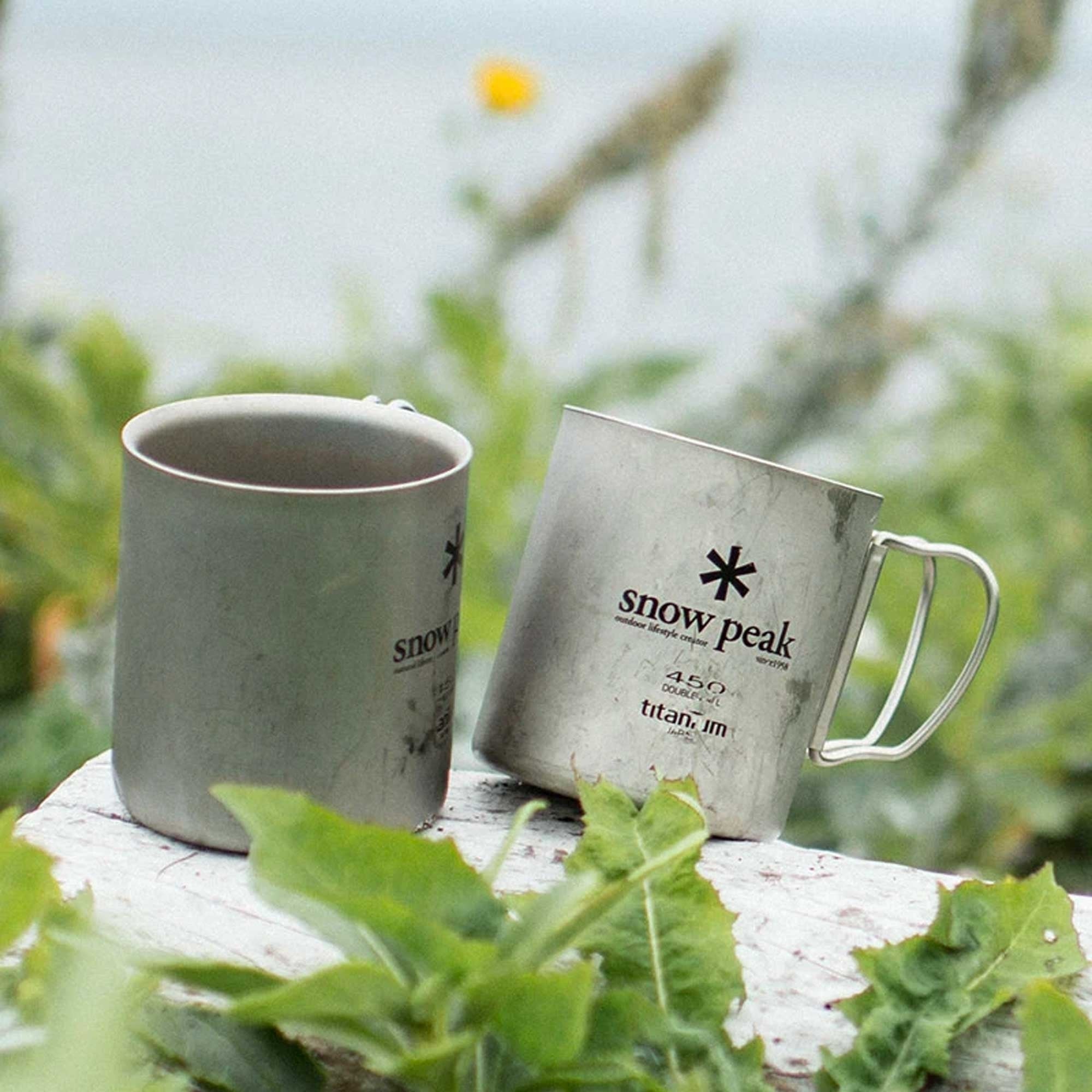 Snow Peak Titanium Double Wall 450 Mug - Silver
