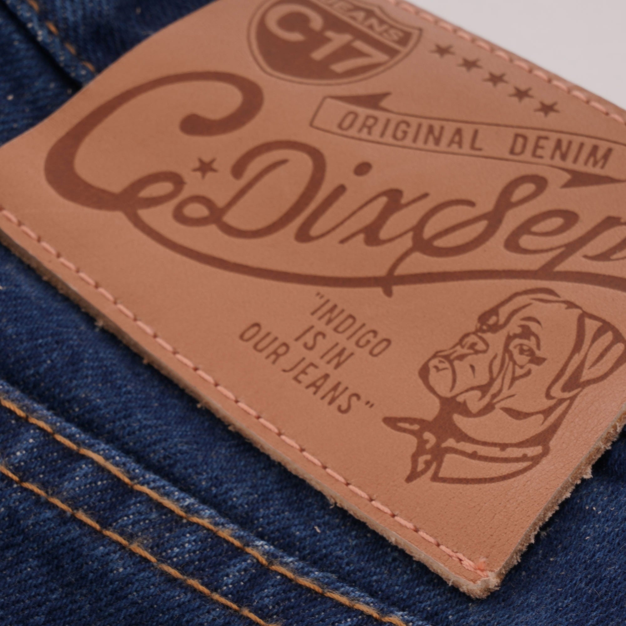 C17 Jeans Cone Mills Denim Regular Tapered Comfort Fit - 1 Year Rinsed Indigo Wash