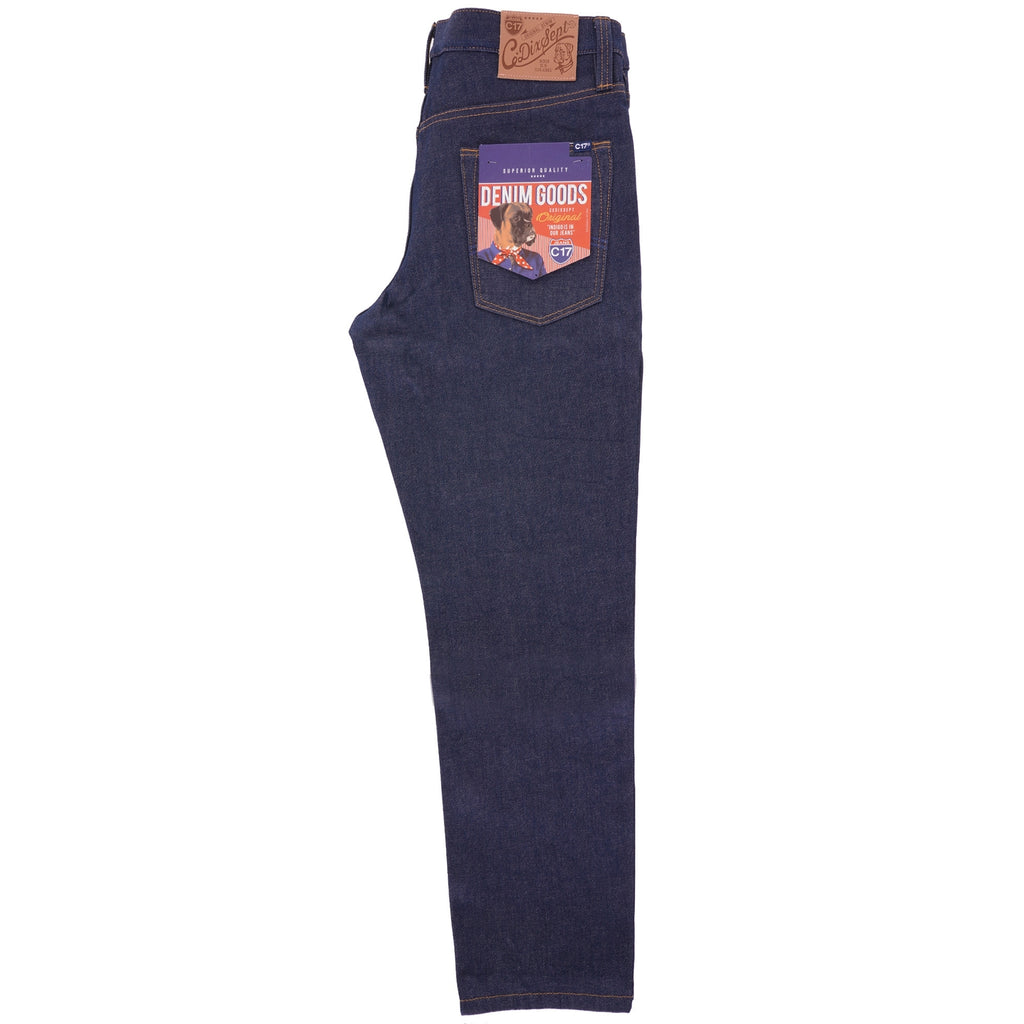 C17 Jeans Cone Mills Denim Regular Tapered Americano Unwashed Raw