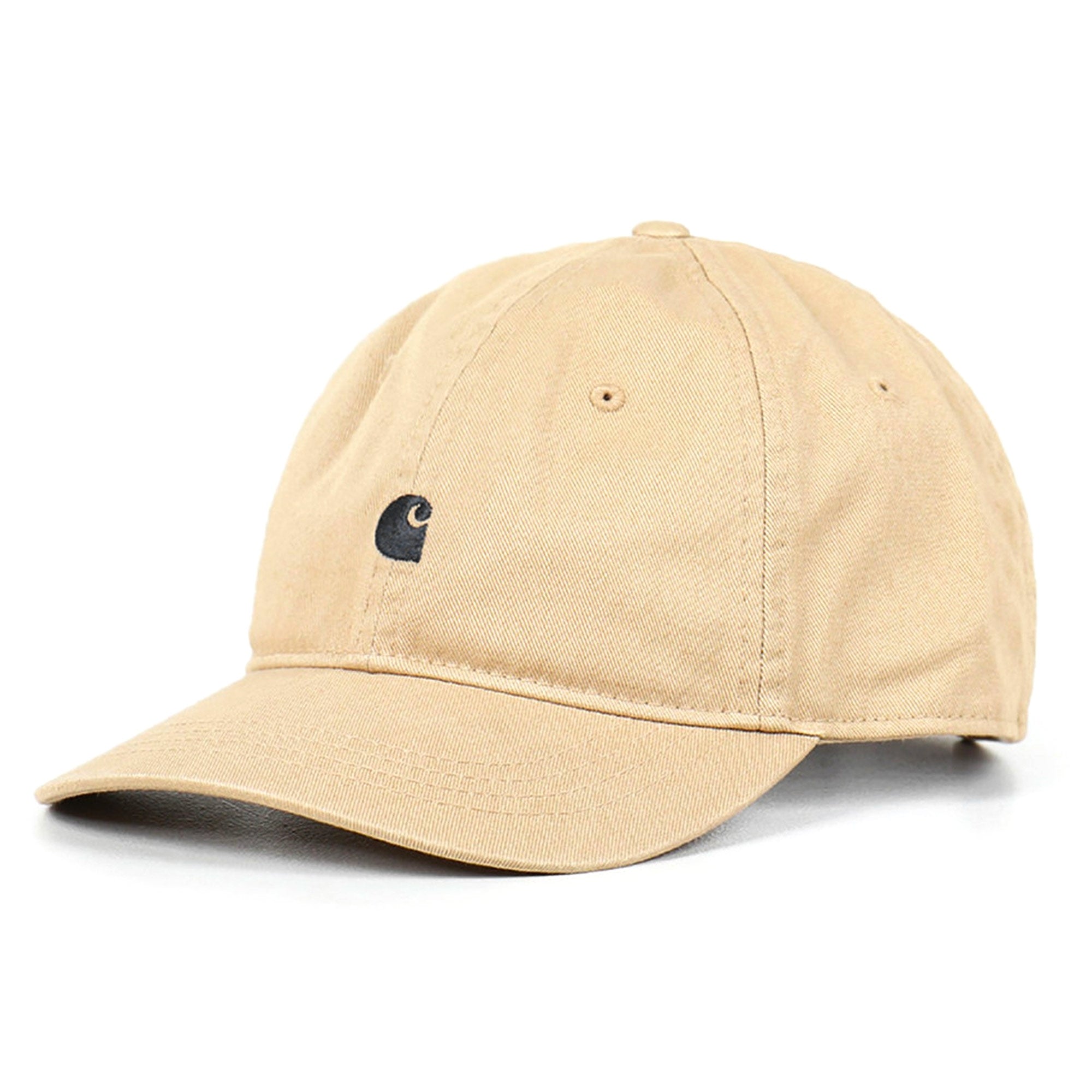 A beige Carhartt cap with the brand's logo on the front. Perfect for casual wear.
