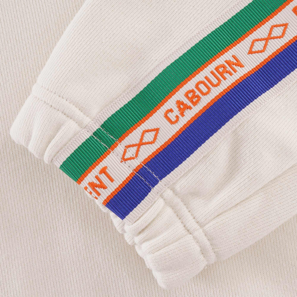 Nigel Cabourn Quarter Zip Pop track Jacket - White