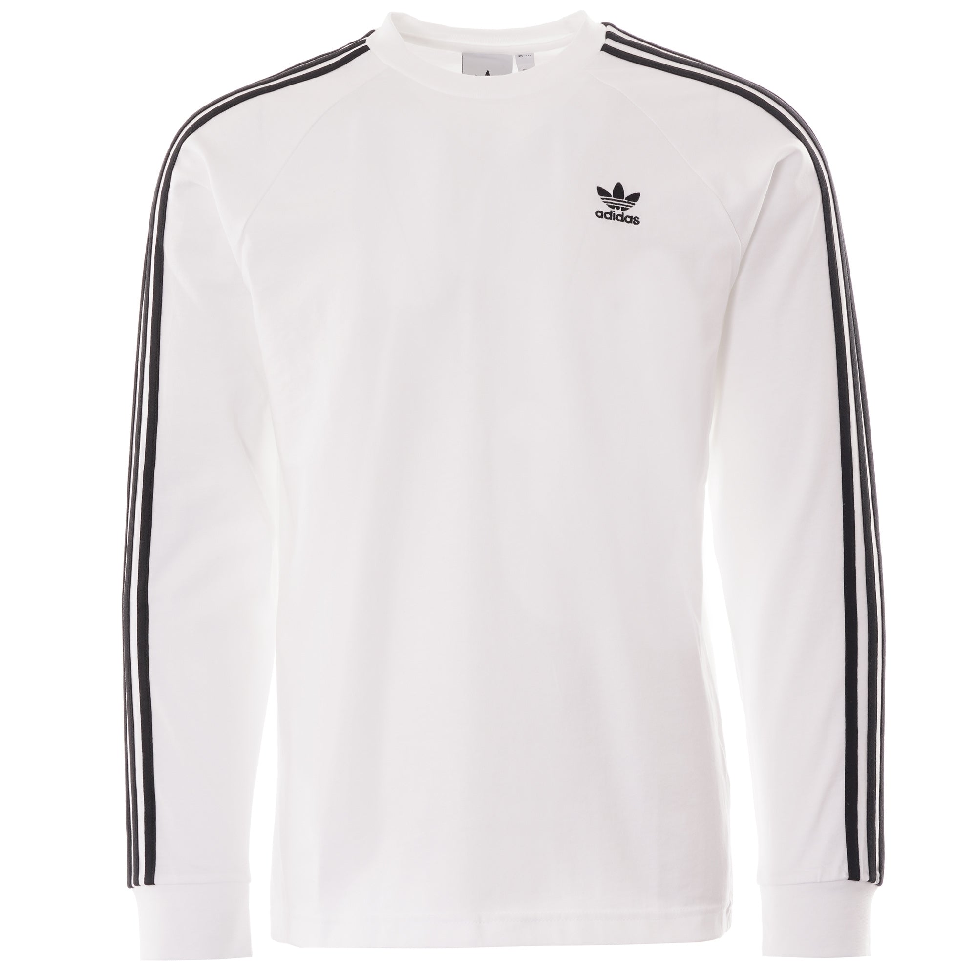 Adidas Originals 3 Stripes Long Sleeve Top - White
