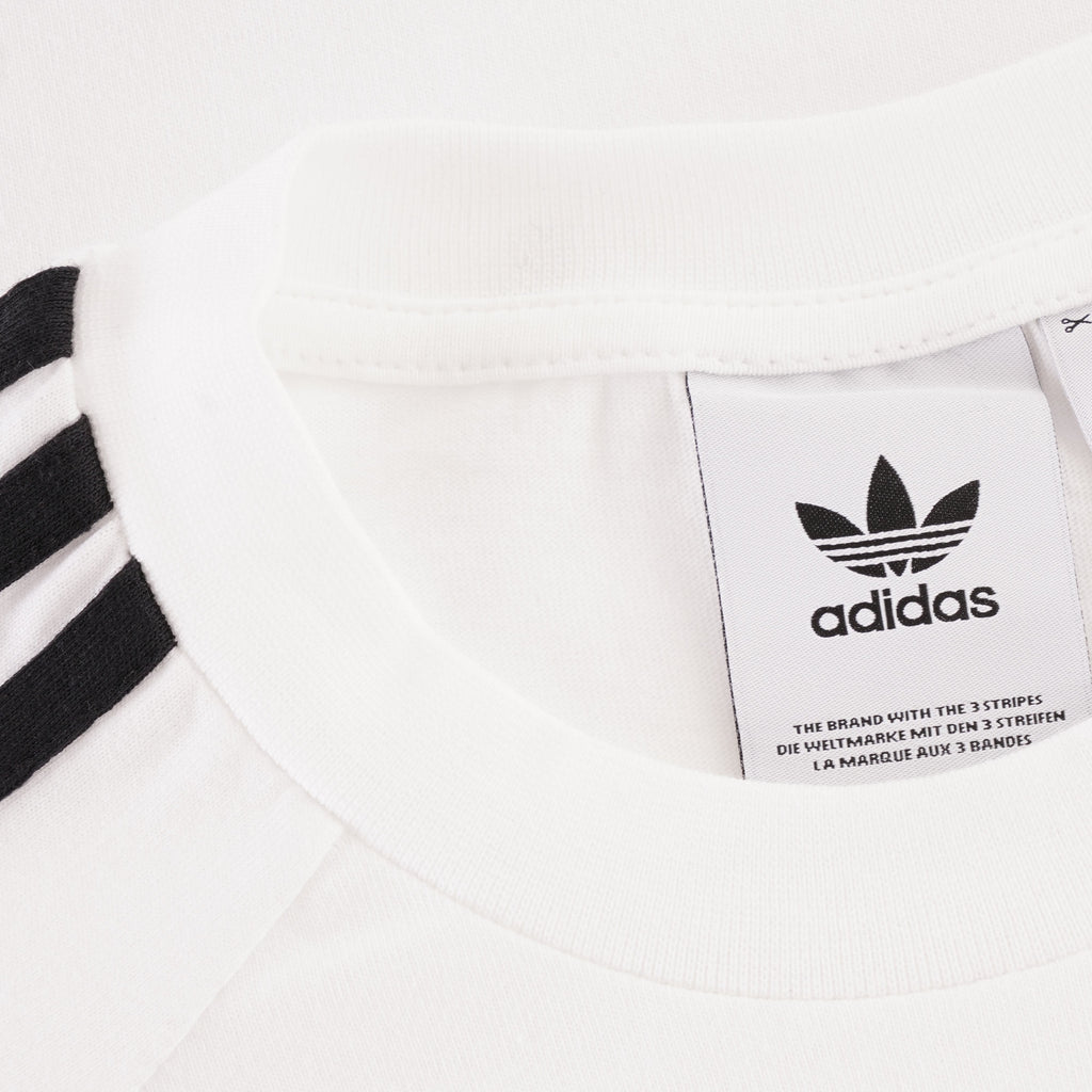 Adidas Originals 3 Stripes Long Sleeve Top - White