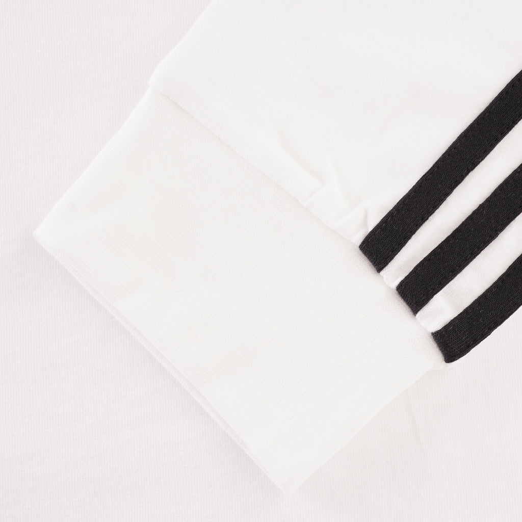 Adidas Originals 3 Stripes Long Sleeve Top - White