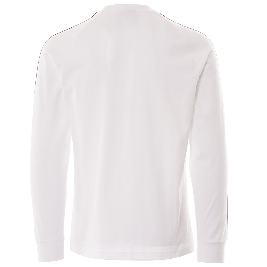 Adidas Originals 3 Stripes Long Sleeve Top - White