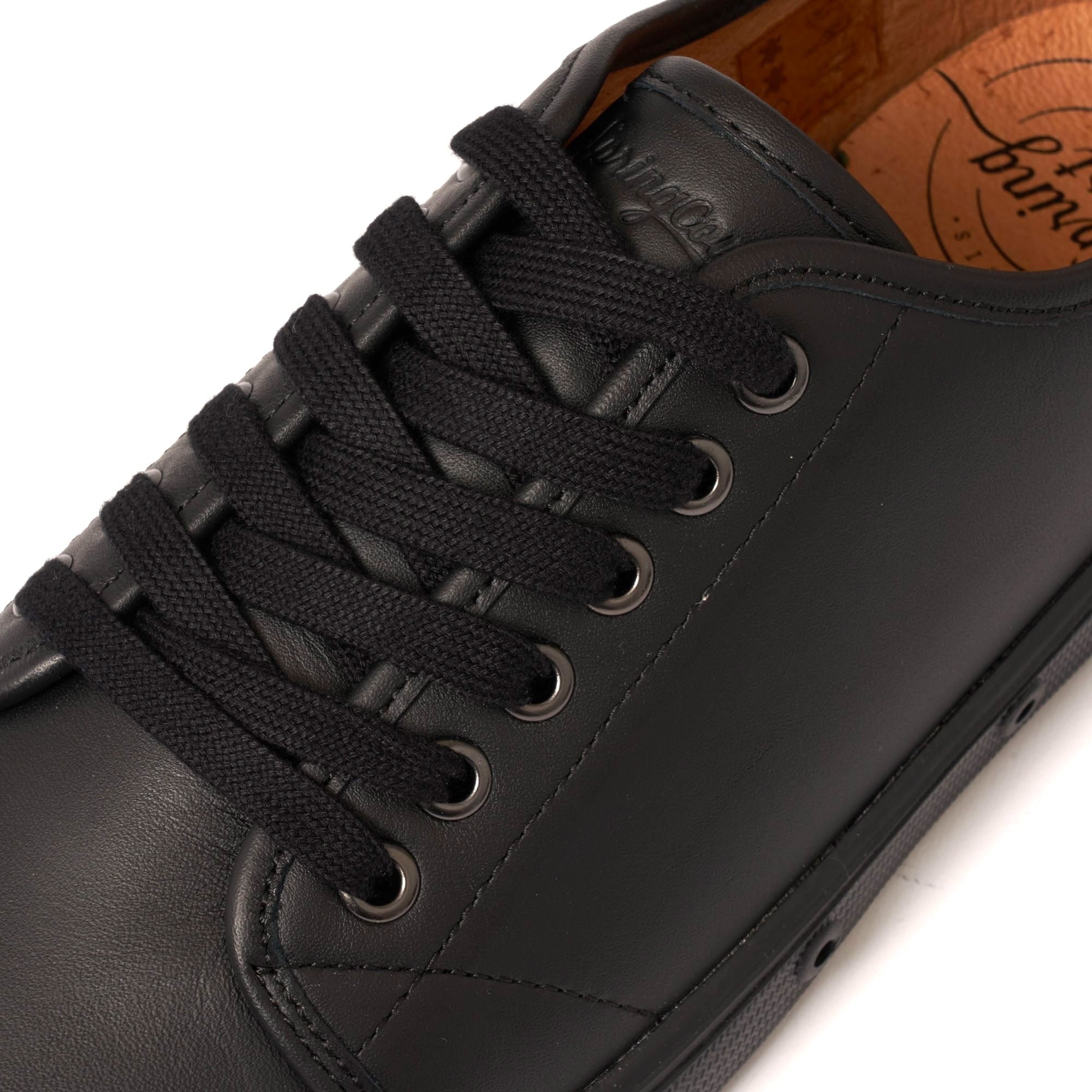 Spring Court Black Nappa Leather Shoes