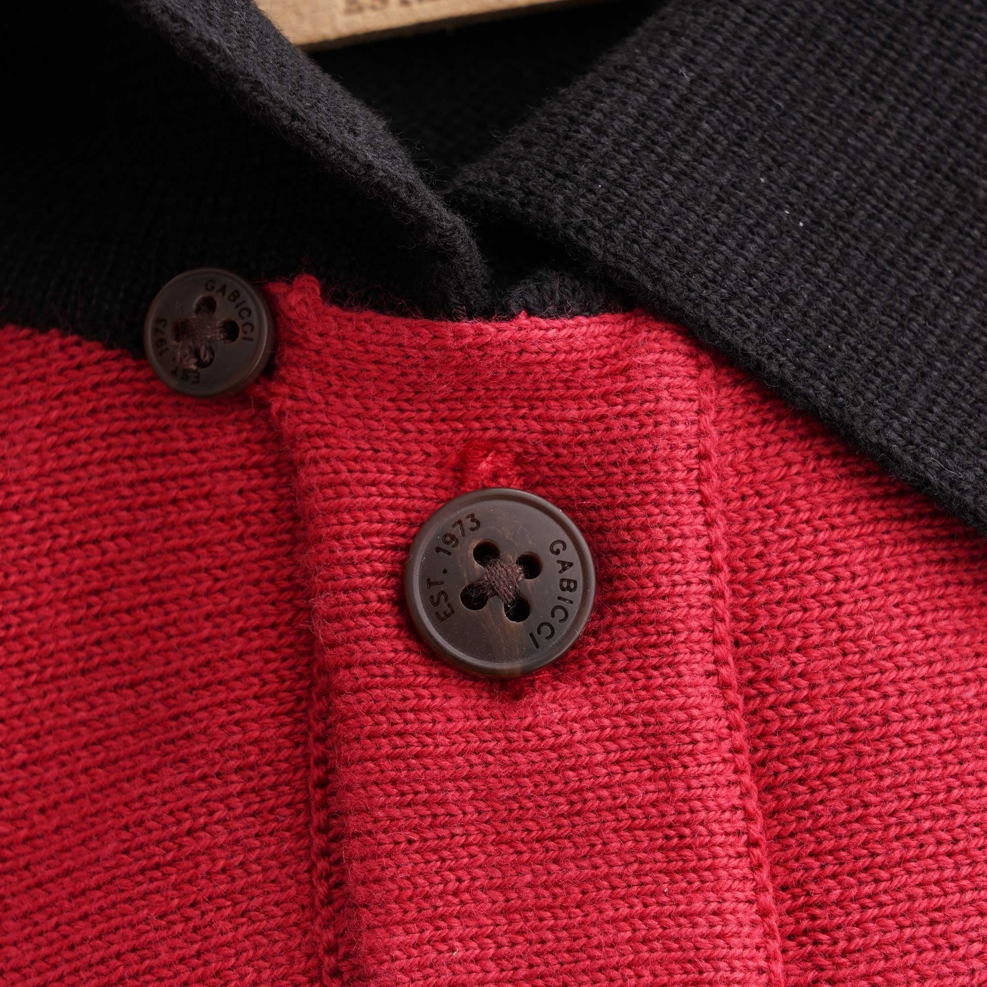 Gabicci Vintage Stuarts x Gabicci Ltd Edition Knitted Polo - Black