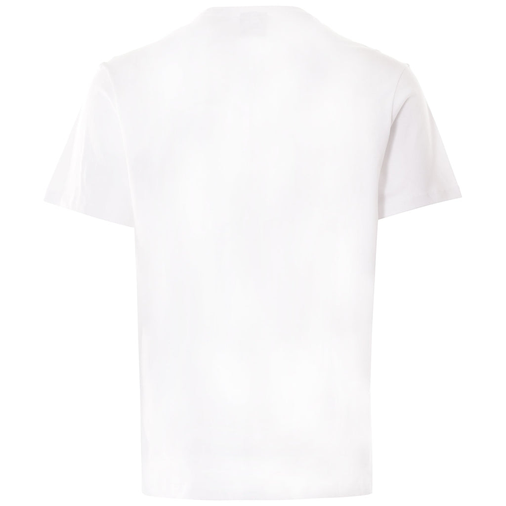 Rear view of the Paul & Shark white t-shirt, showcasing its plain back.