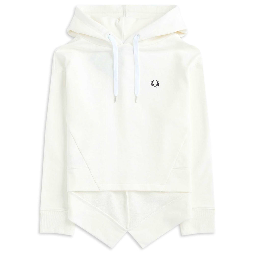 Fred Perry Womens Fishtail Hooded Sweatshirt - Snow White