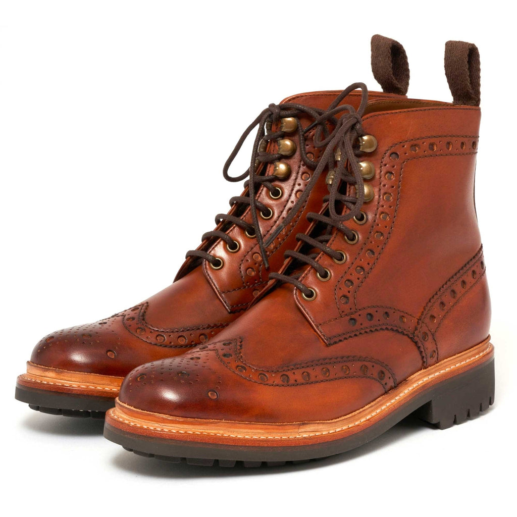 Grenson Fred Brogue Boot - Tan