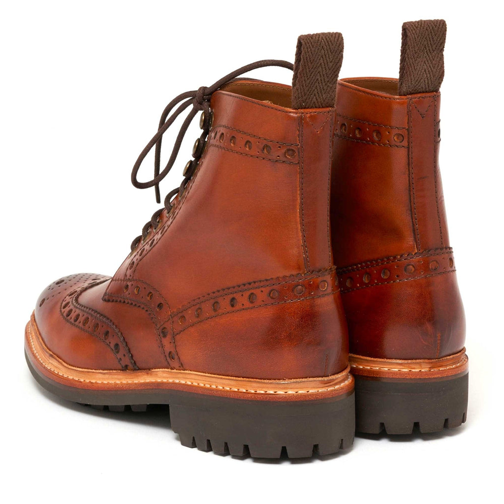 Grenson Fred Brogue Boot - Tan