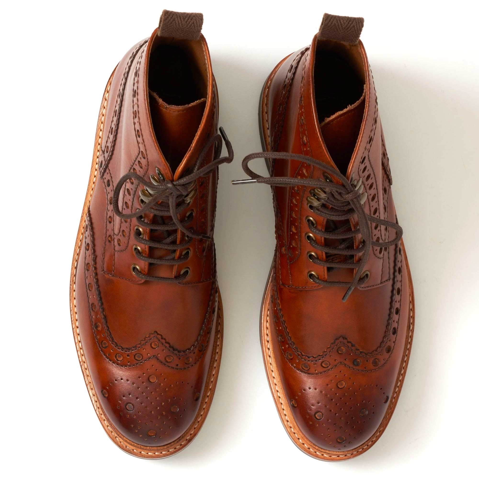 Grenson Fred Brogue Boot - Tan