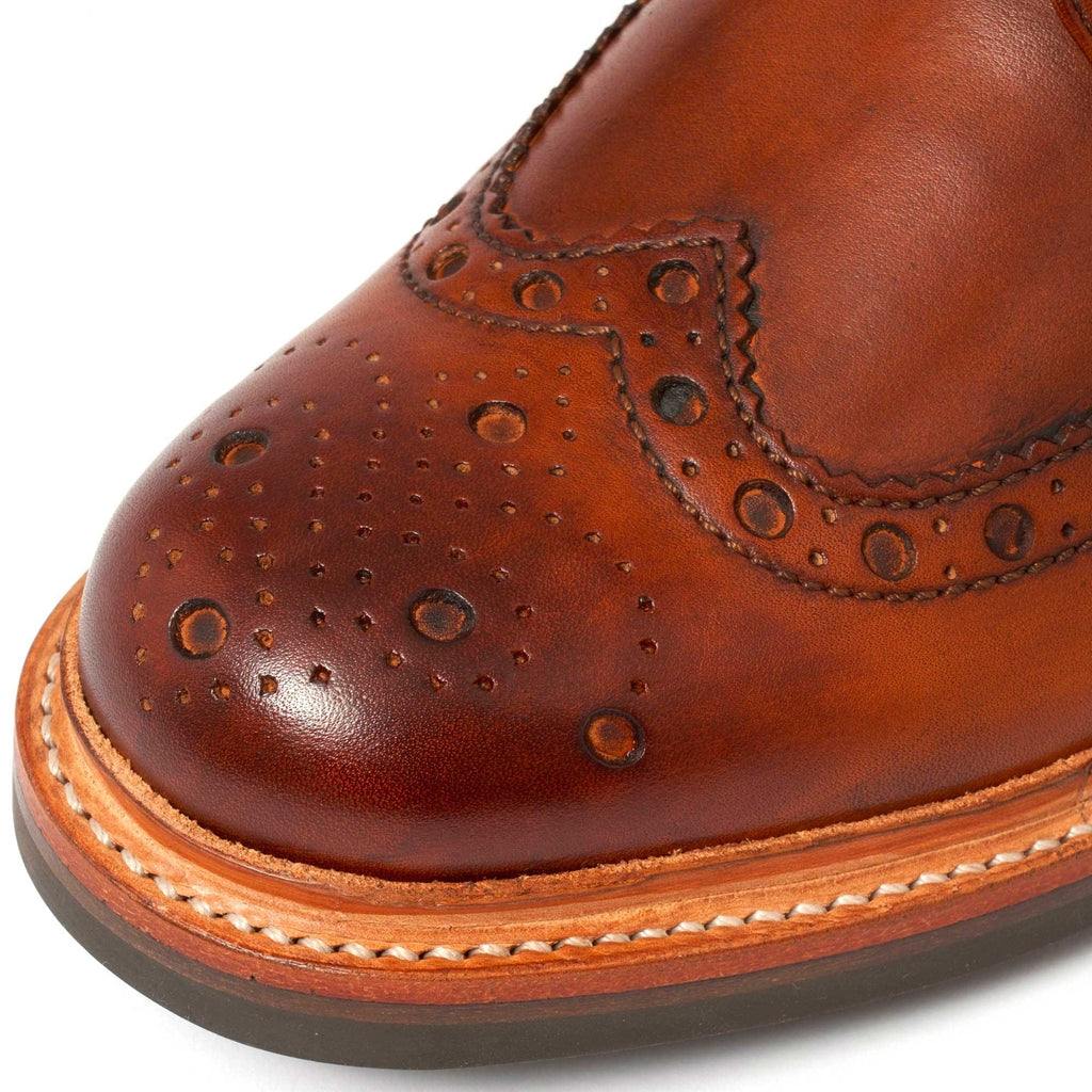 Grenson Fred Brogue Boot - Tan