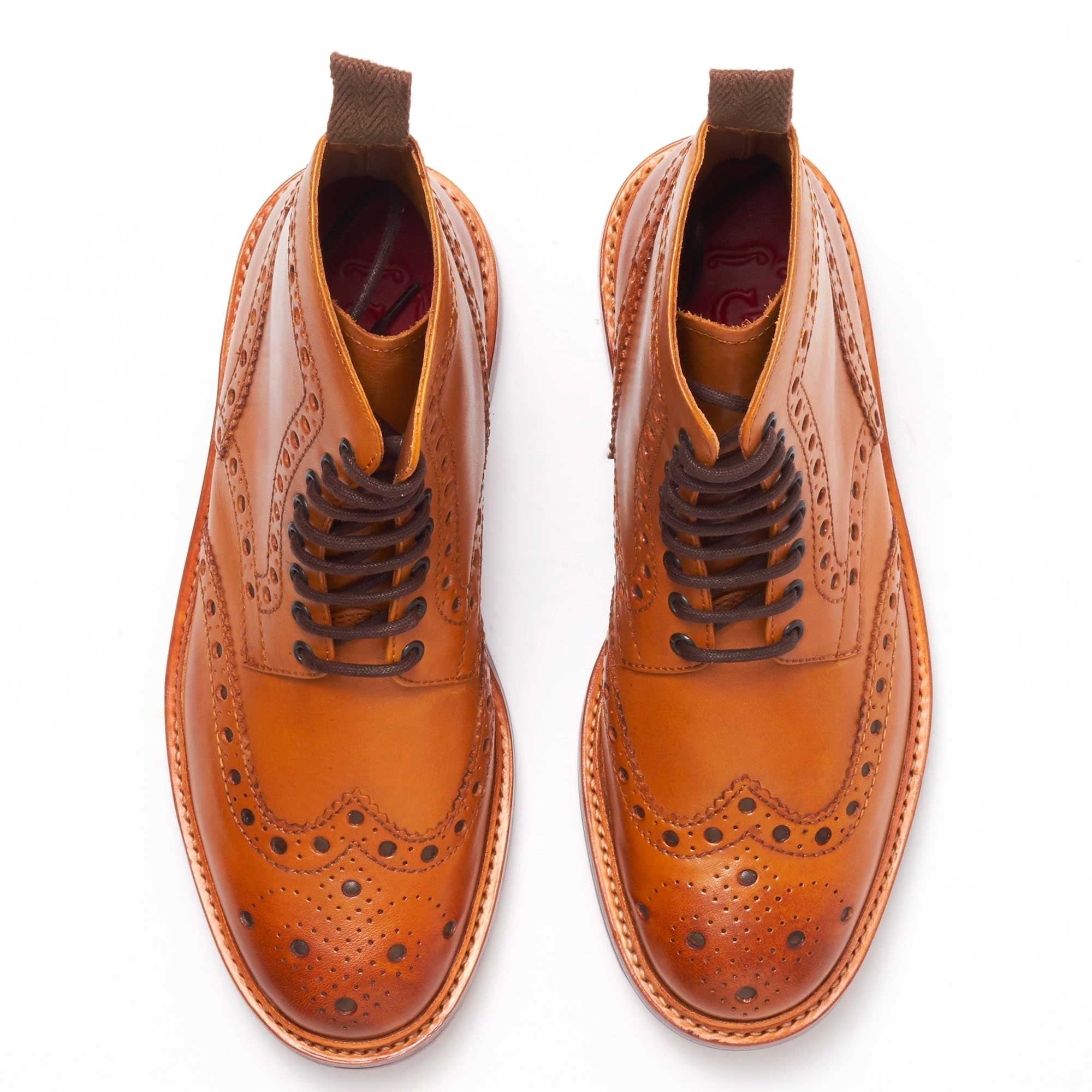 Grenson London | Fred Calf Tan Brogue Boots 5068/02 – Dandy Fellow