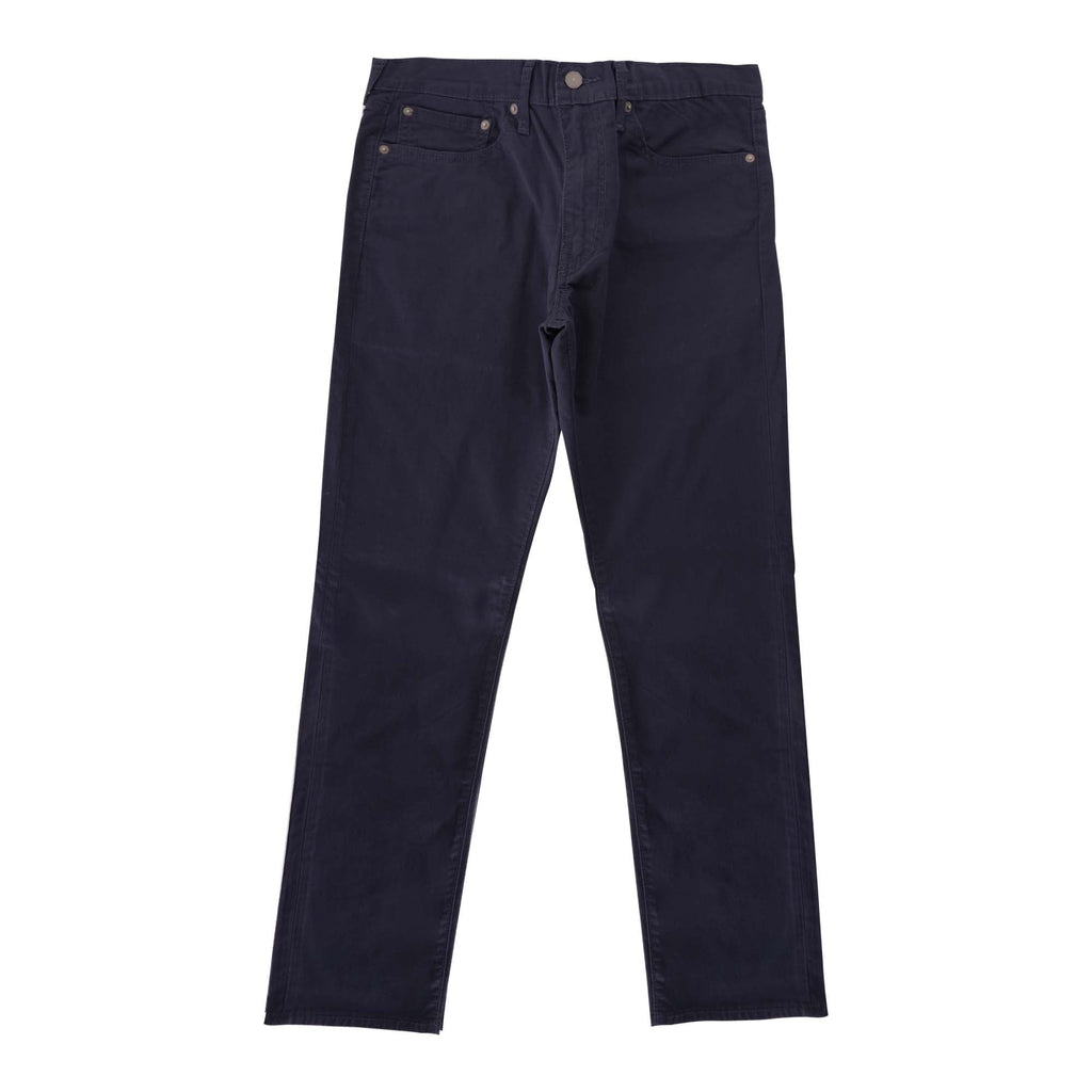 Front view of navy Levi's 511 slim fit corduroy trousers.