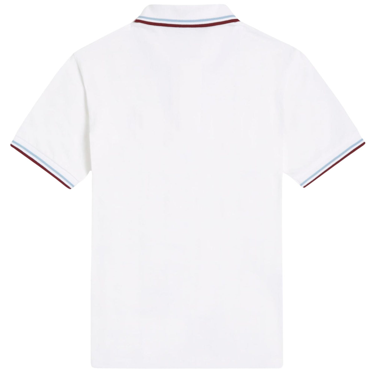 Fred Perry Reissues Made In England M12 Twin Tipped Polo - White/Ice/Maroon