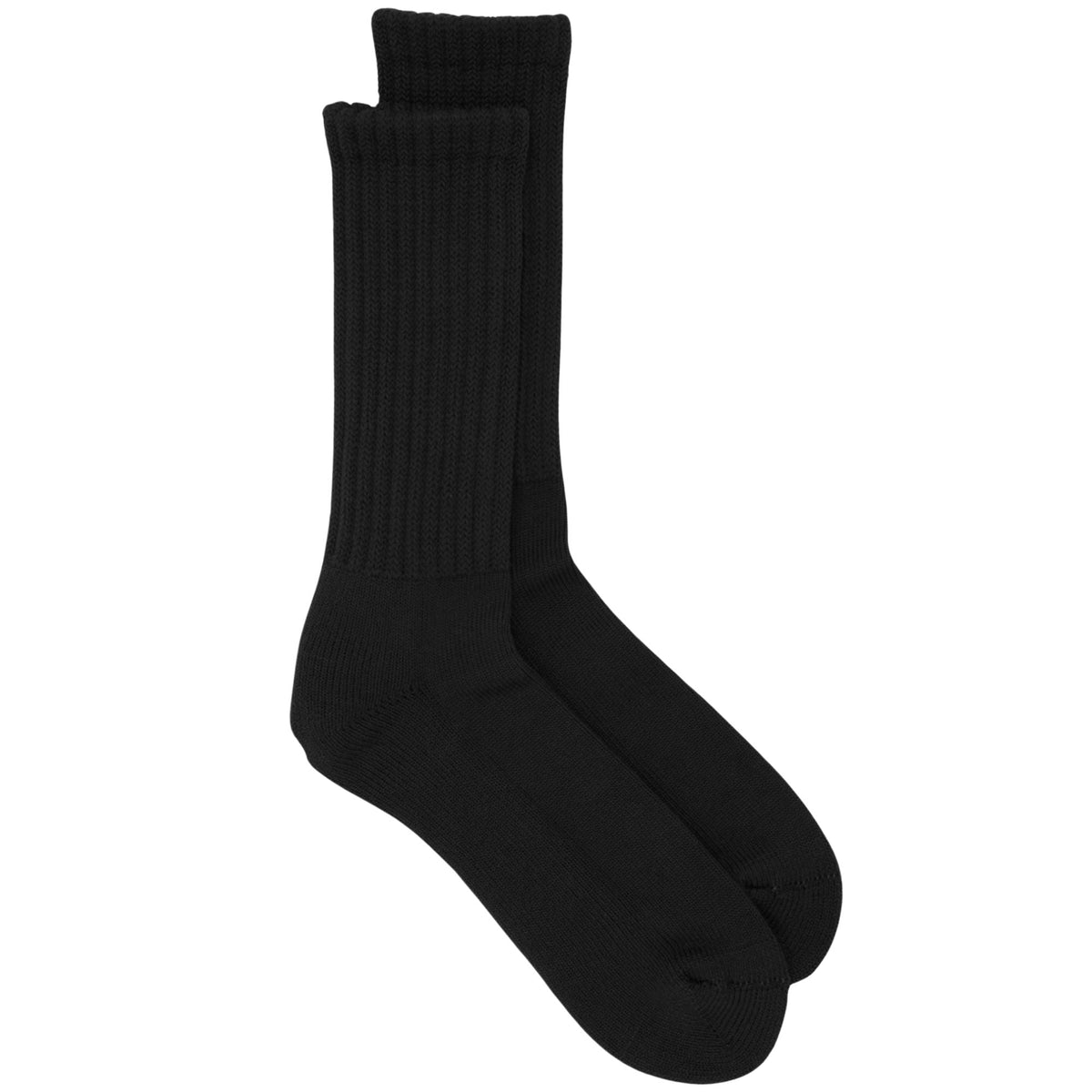 RoToTo Socks Loose Pile Crew Socks - Black