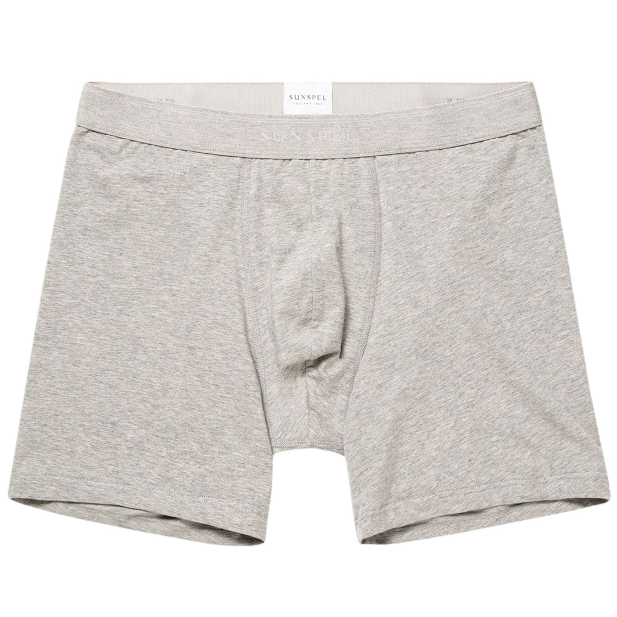 Sunspel Stretch Cotton Boxer Briefs - Grey Melange