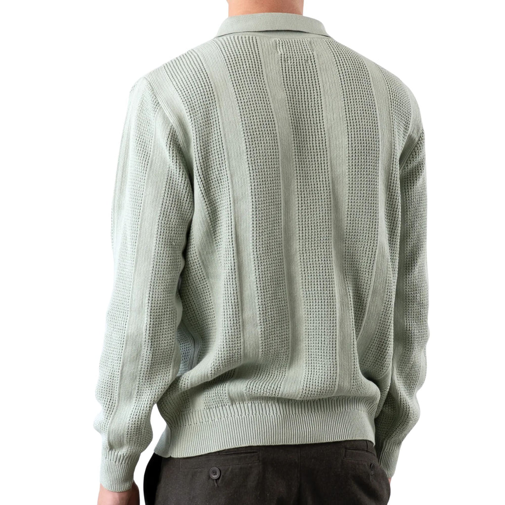 Far Afield Clifford Knitted Polo - Aqua Blue