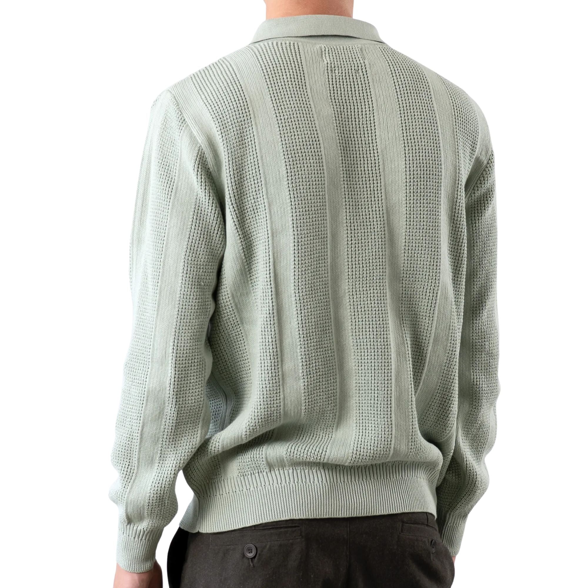 Far Afield Clifford Knitted Polo - Aqua Blue