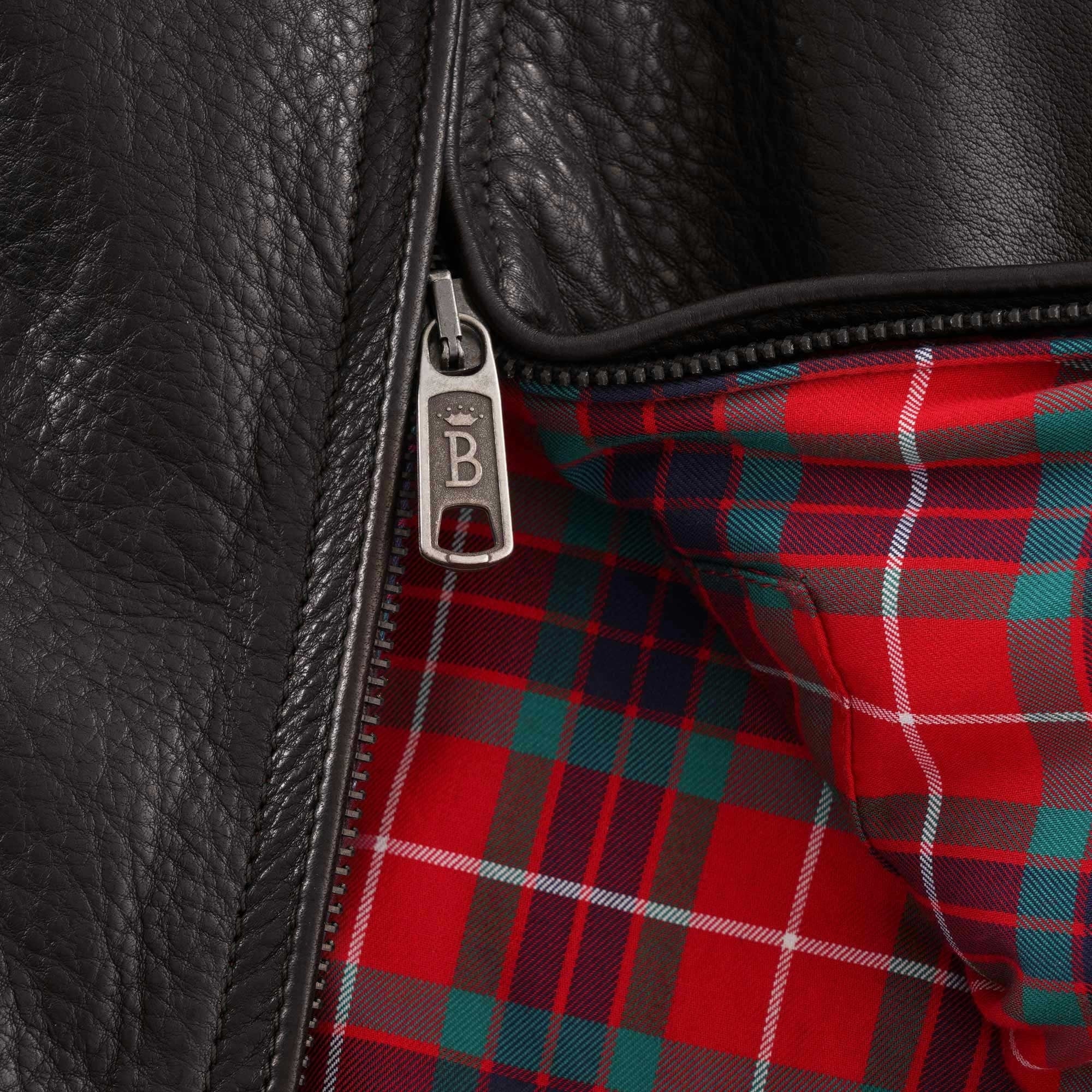 Baracuta G9 Leather Harrington Jacket - Graphite