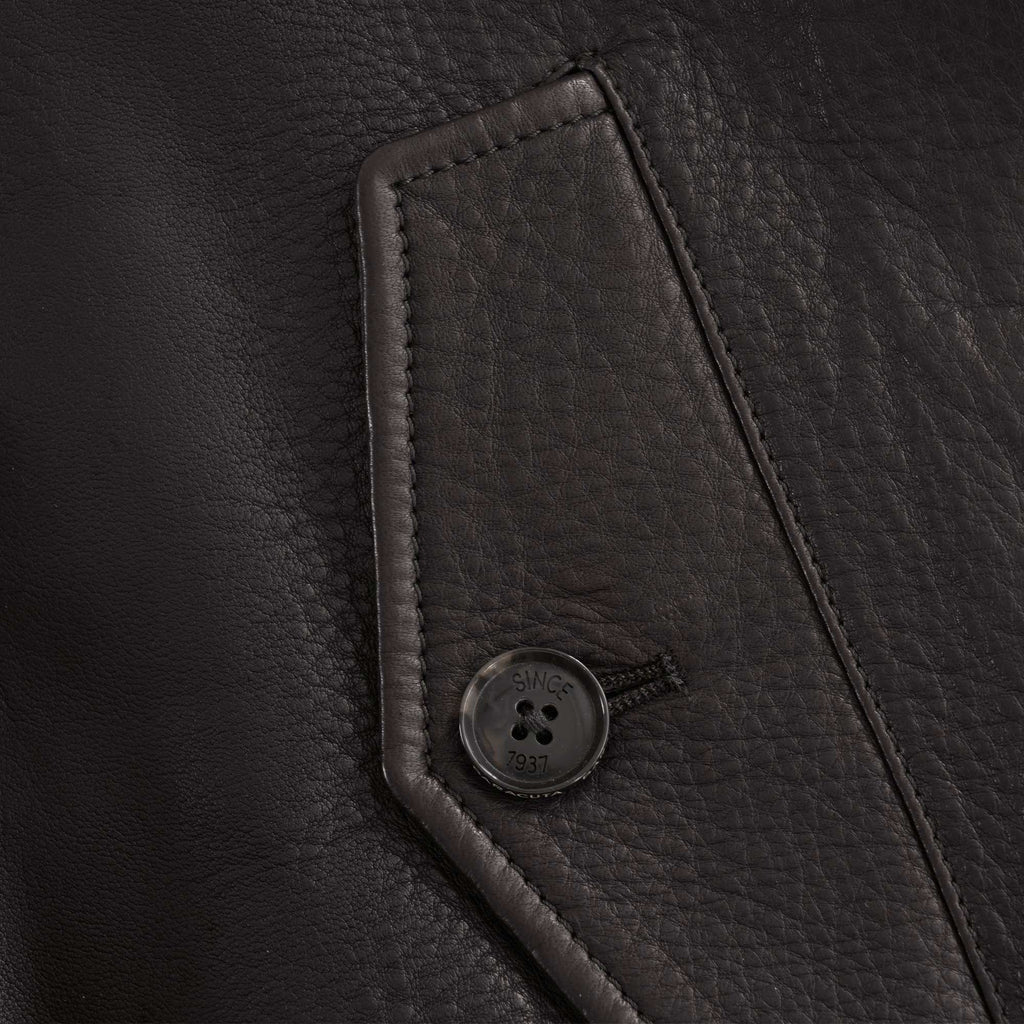Baracuta G9 Leather Harrington Jacket - Graphite