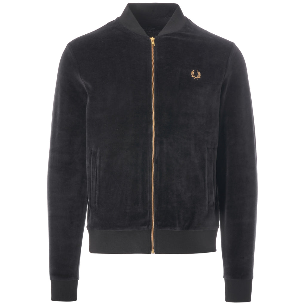 Velour Bomber Jacket