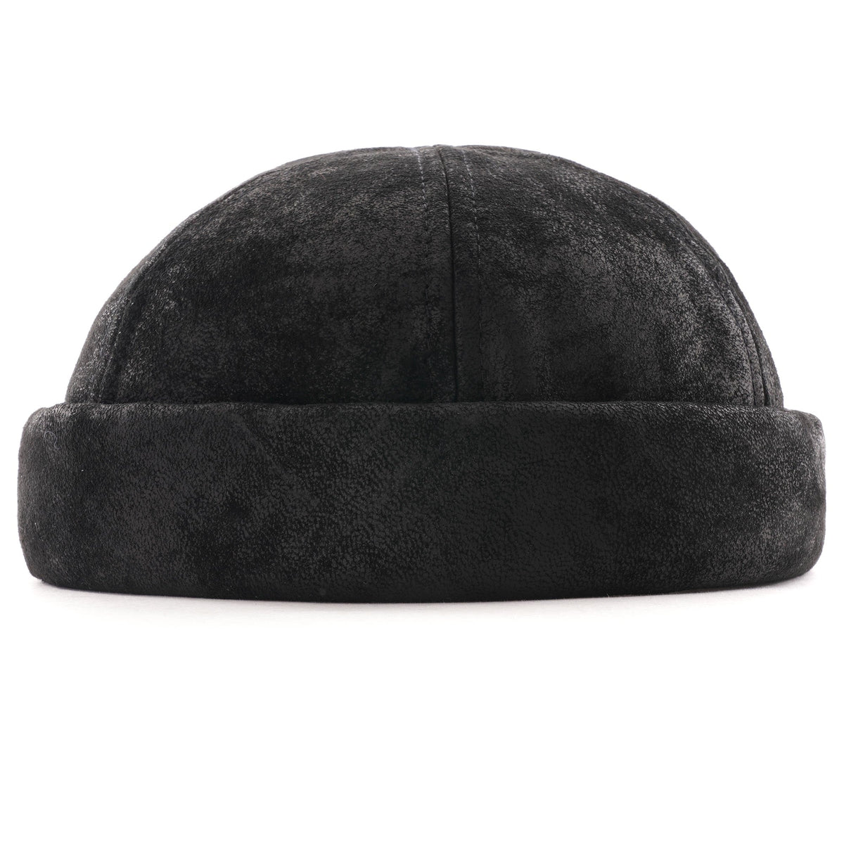 Leather Docker Hat - Black