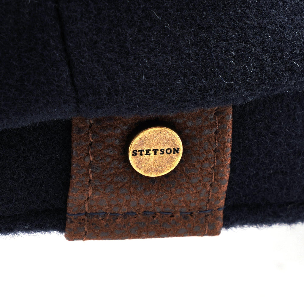 Stetson Hats Hatteras Wool Cashmere Navy Newsboy Cap