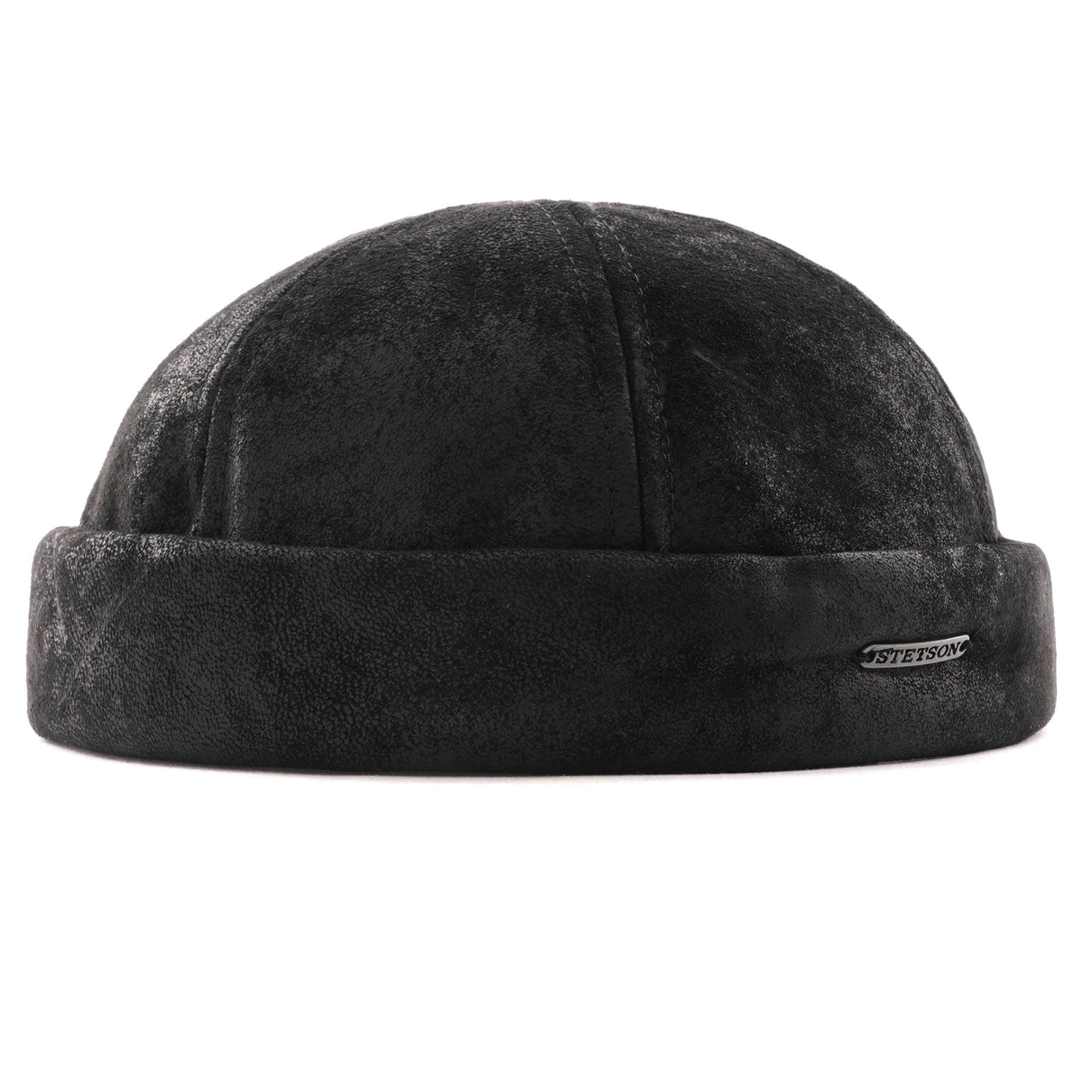 Leather Docker Hat - Black