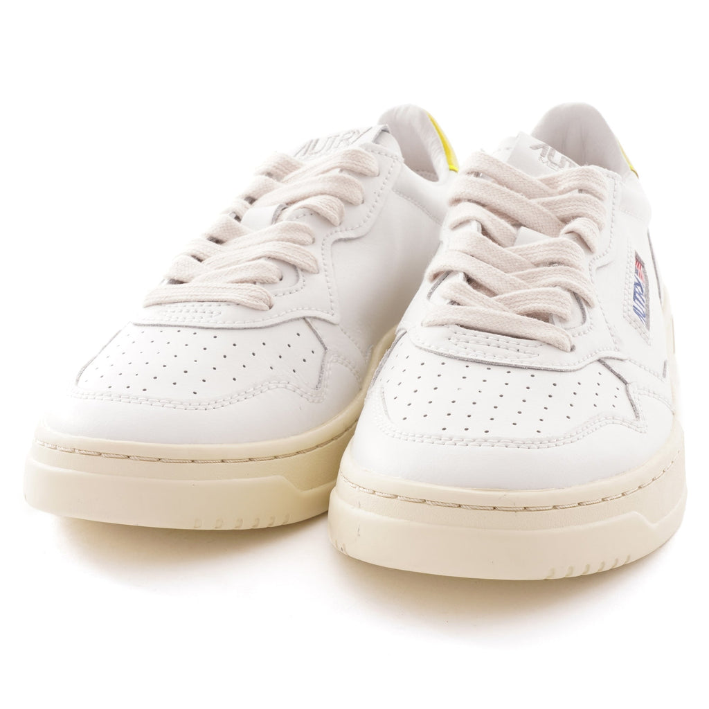 Action Shoes Low All Leather - White/Yellow