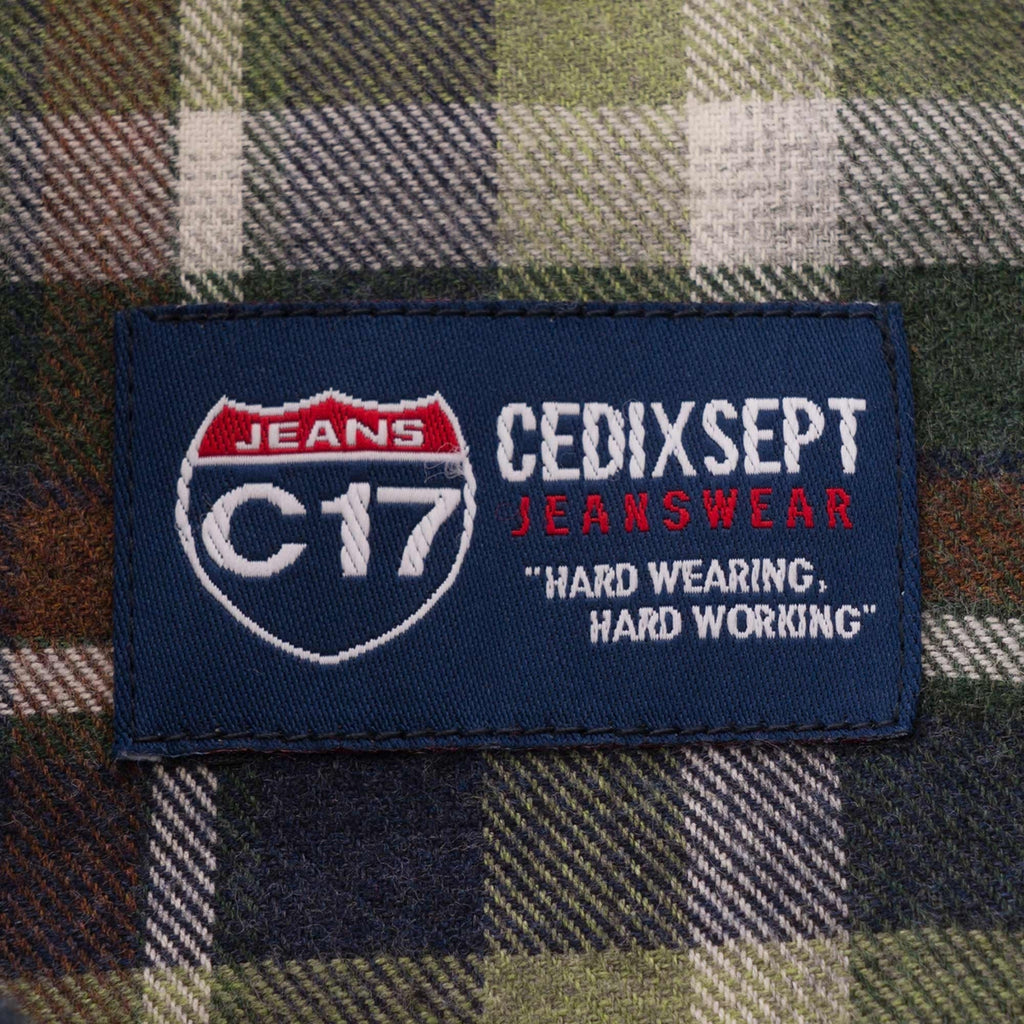 Antoine Flannel Western Shirt - Green Check