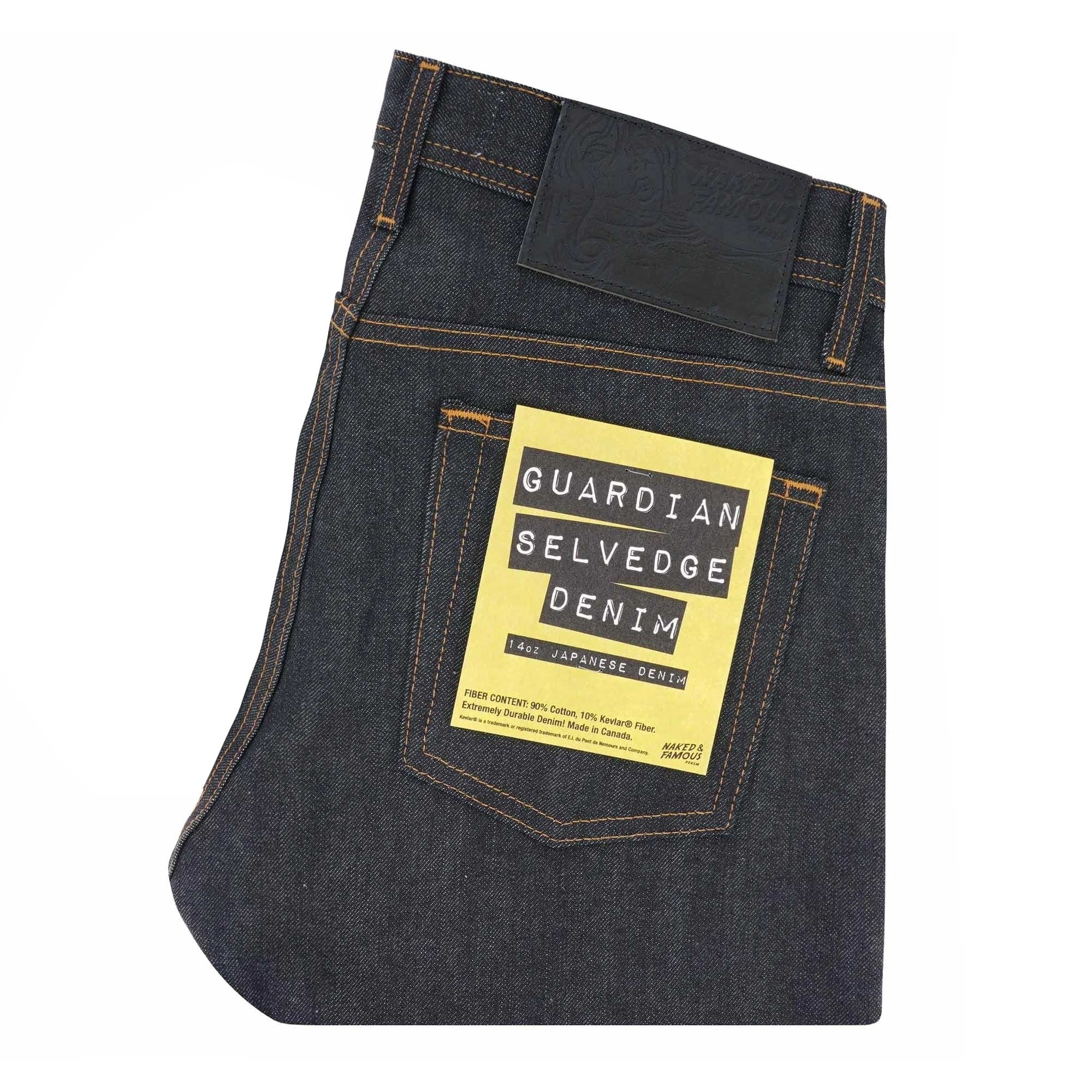 Naked and Famous Denim Weird Guy Guardian Selvedge Denim - Indigo