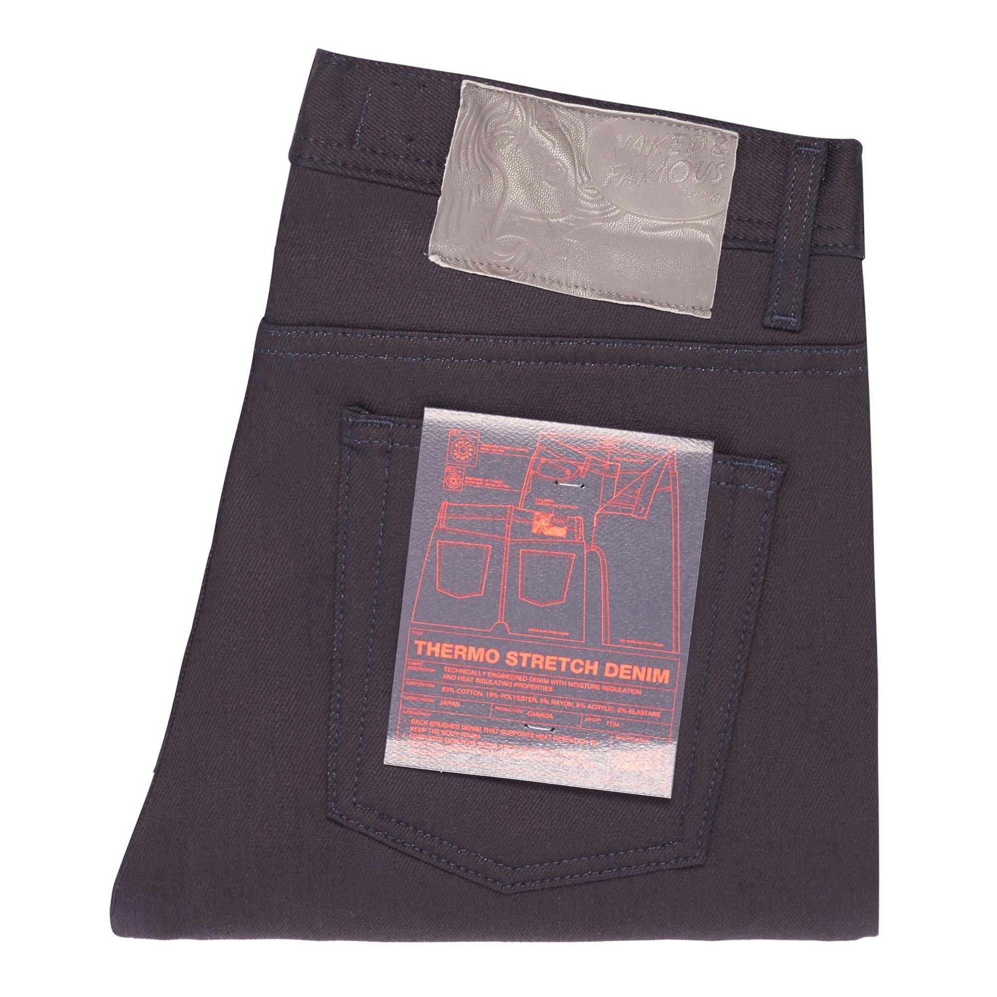 Naked and Famous Denim Weird Guy Thermo Stretch Denim Jeans - Indigo