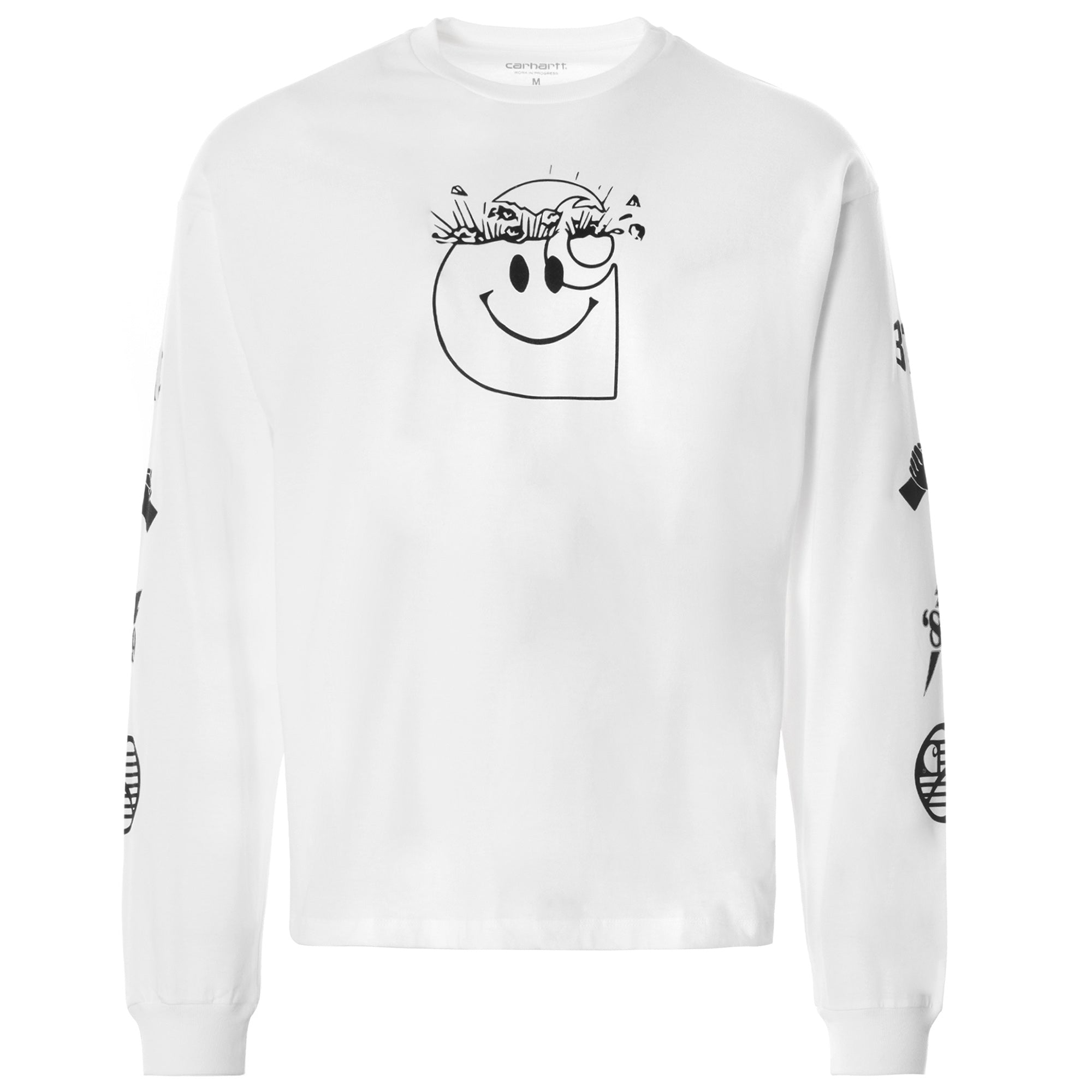Womens L/S Tab T-Shirt - White/Black