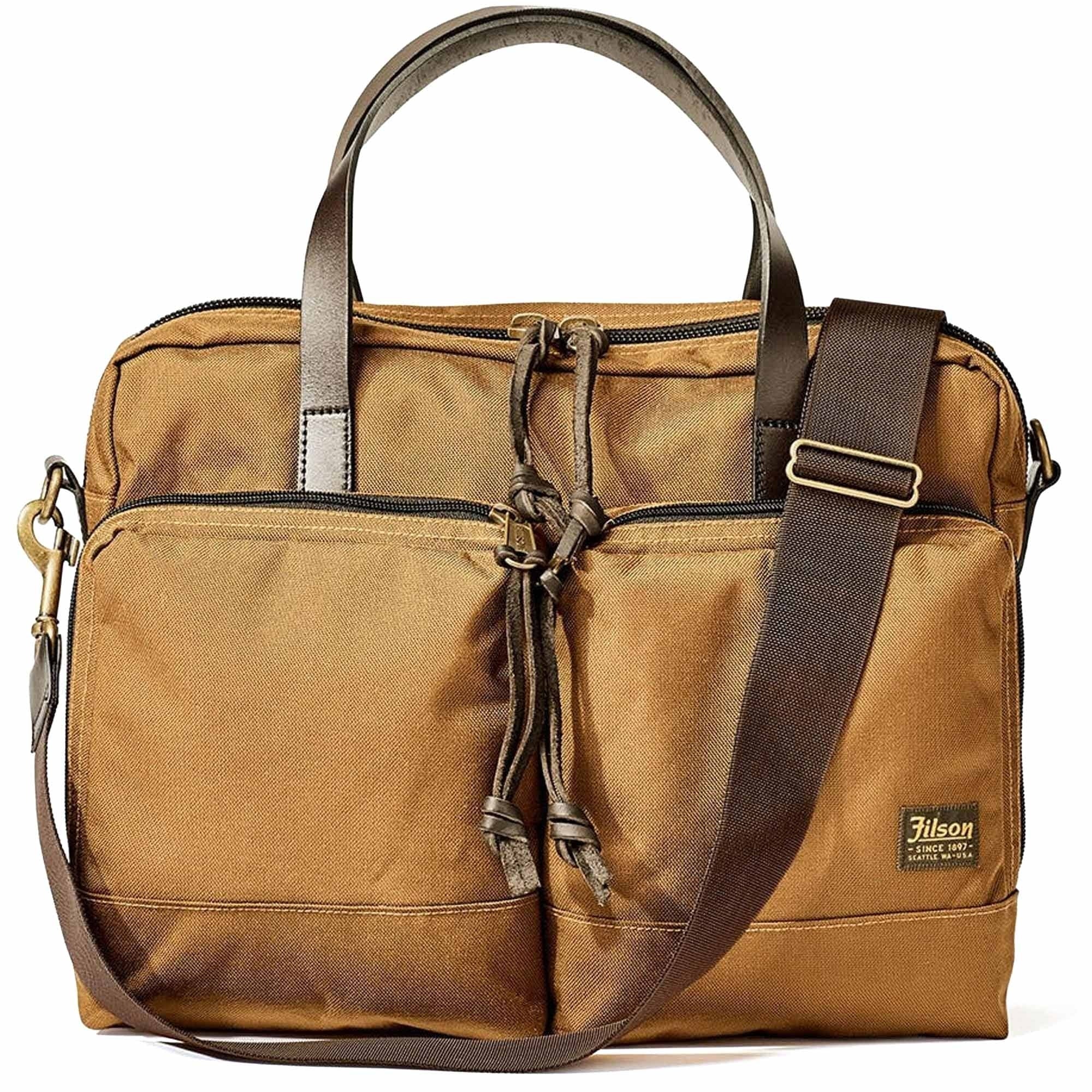 Filson Ballistic Nylon Dryden Briefcase - Whiskey