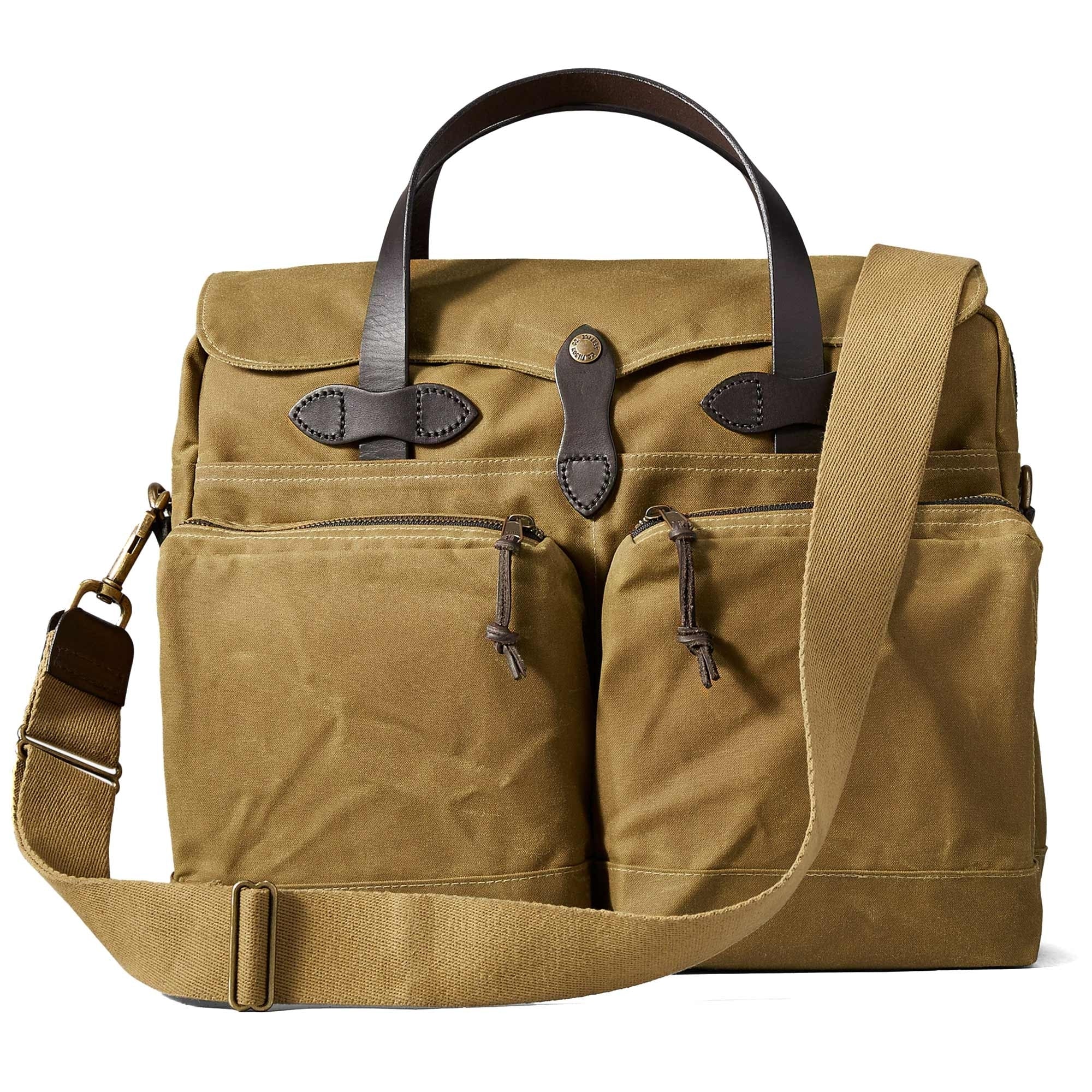 Filson 24 Hour Tin Cloth Briefcase - Dark Tan