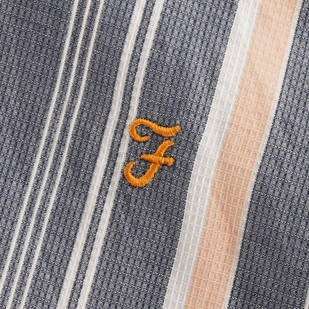 Robertson Stripe Organic Cotton Short Sleeve Shirt - Yale
