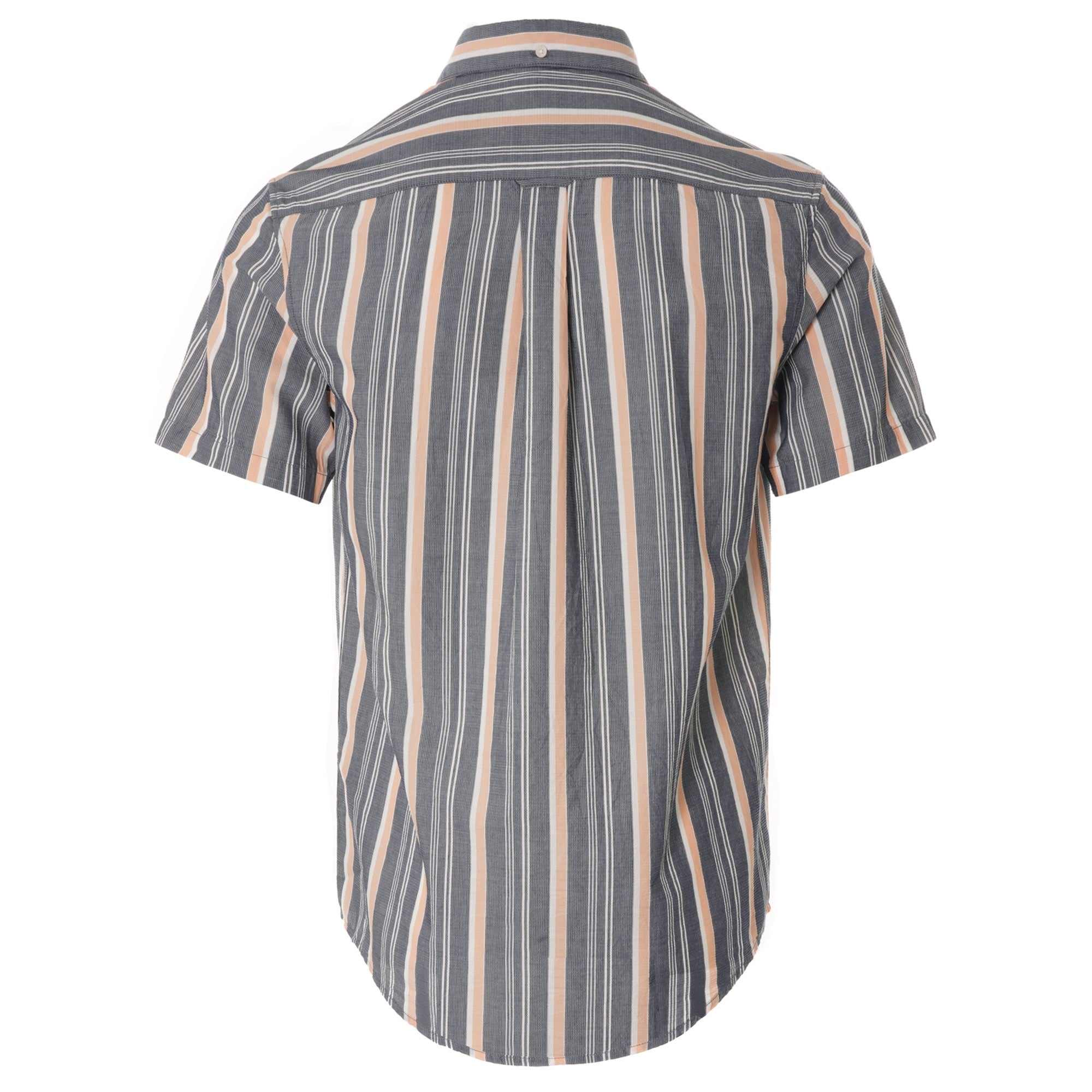 Robertson Stripe Organic Cotton Short Sleeve Shirt - Yale