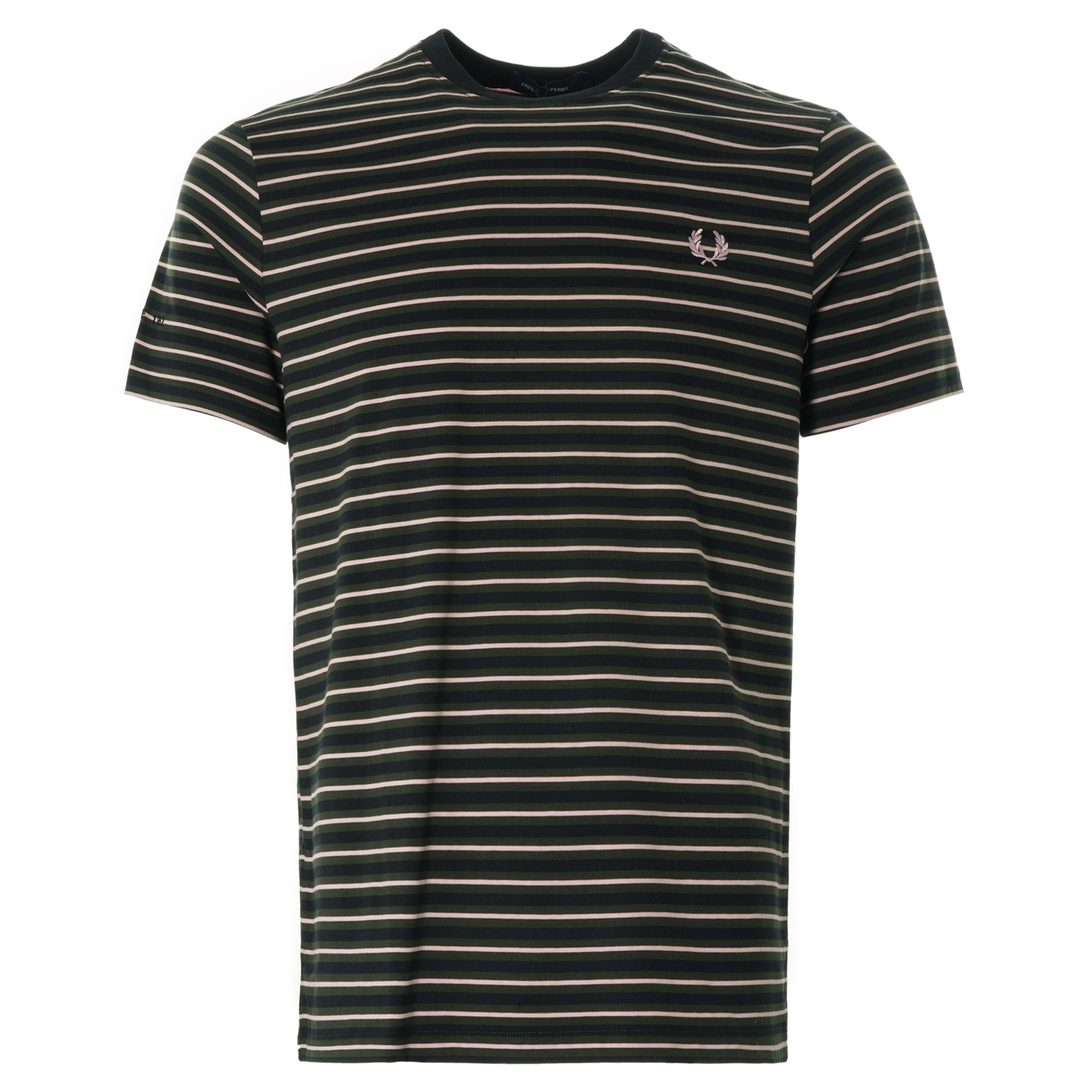 Fine Stripe T-Shirt - Hunting Green