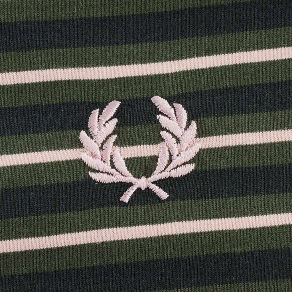 Fine Stripe T-Shirt - Hunting Green